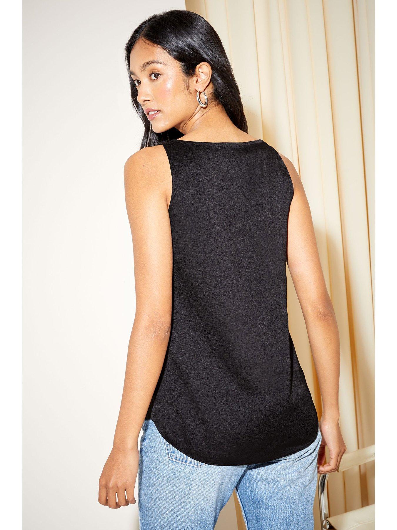friends-like-these-v-neck-shell-top-blackstillFront