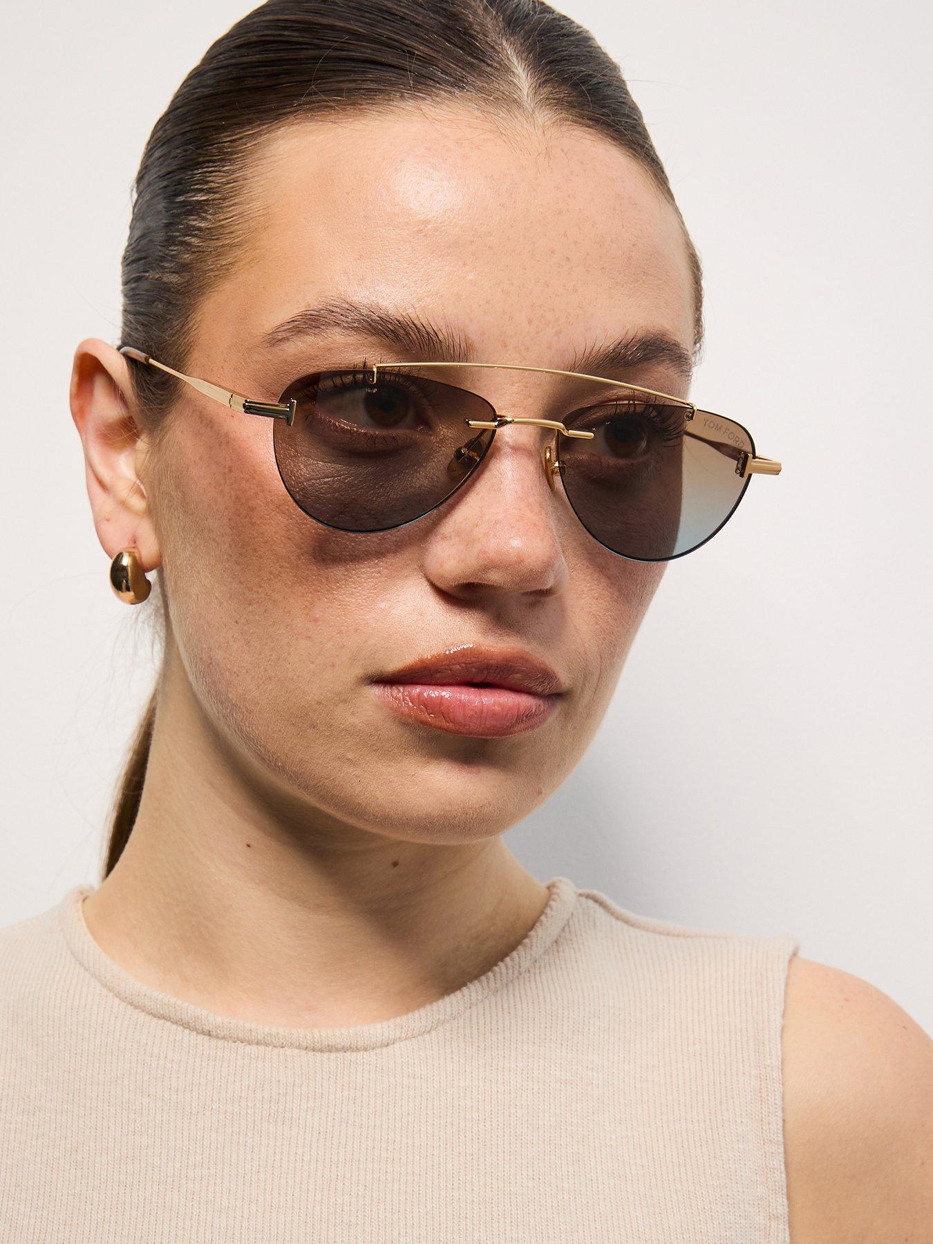 Tom Ford Astor Pilot Sunglasses - Shiny Deep Gold