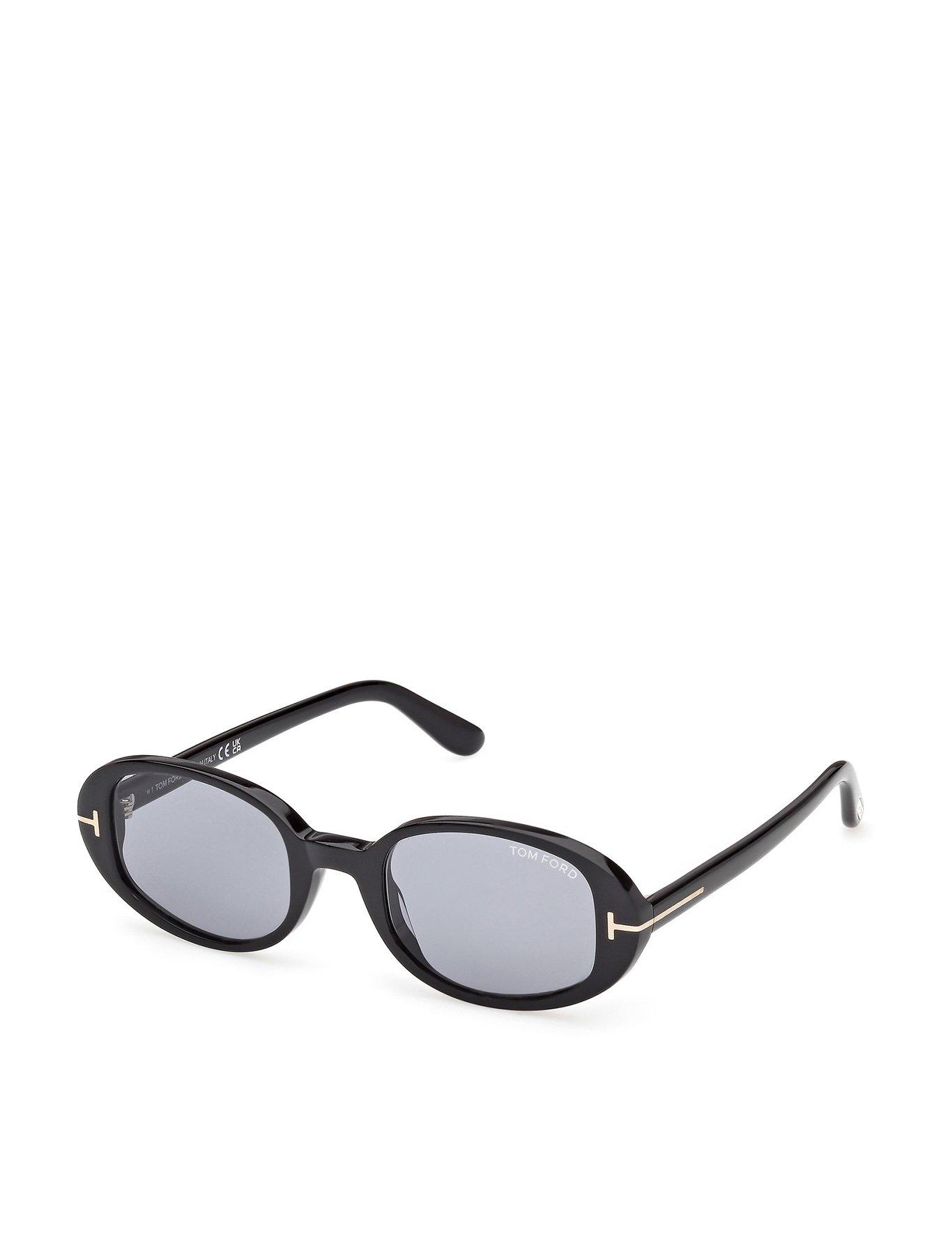 Tom Ford Iggy Oval Sunglasses - Shiny Black
