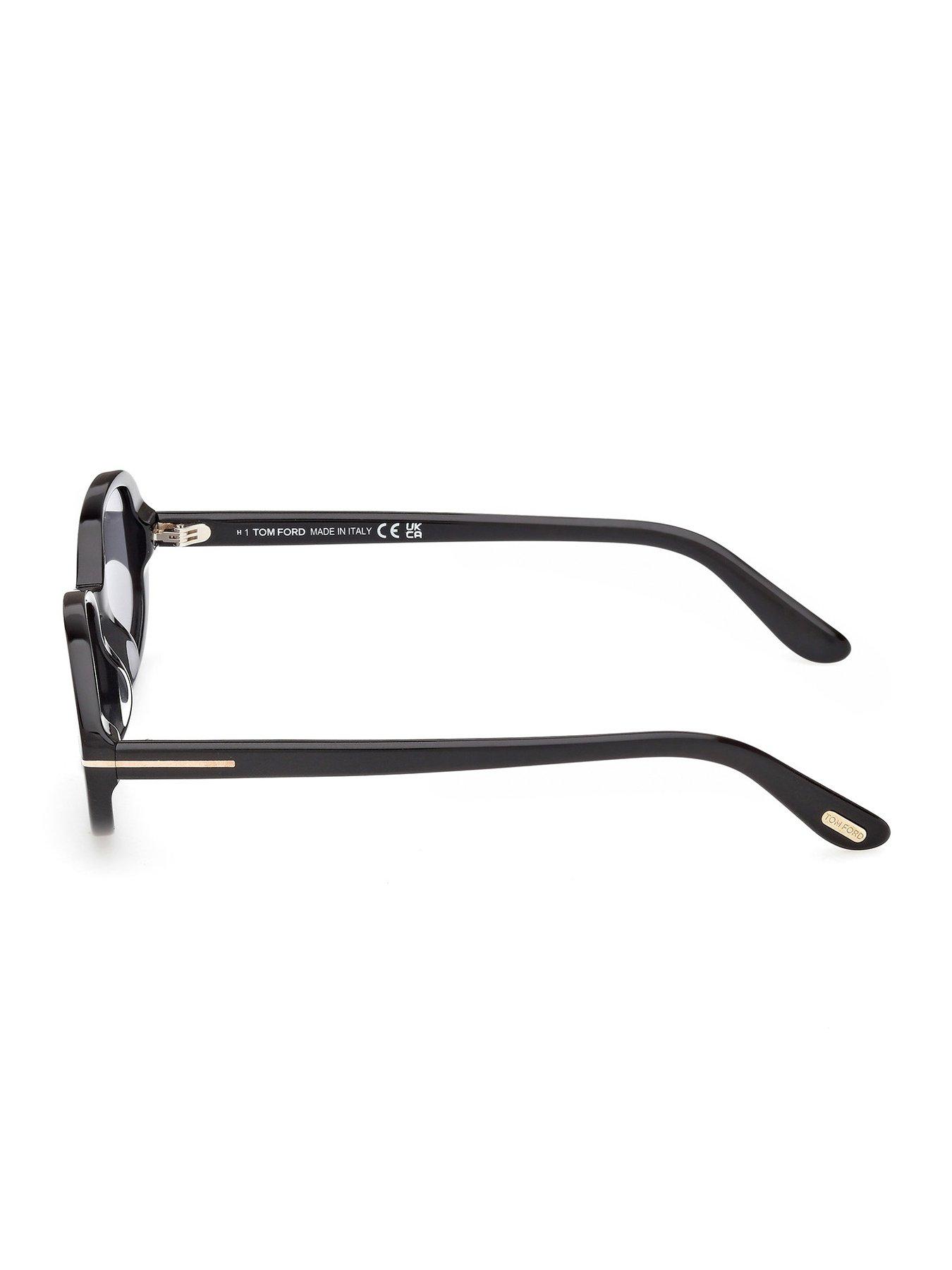 Image 3 of 6 of Tom Ford Iggy Oval Sunglasses - Shiny Black