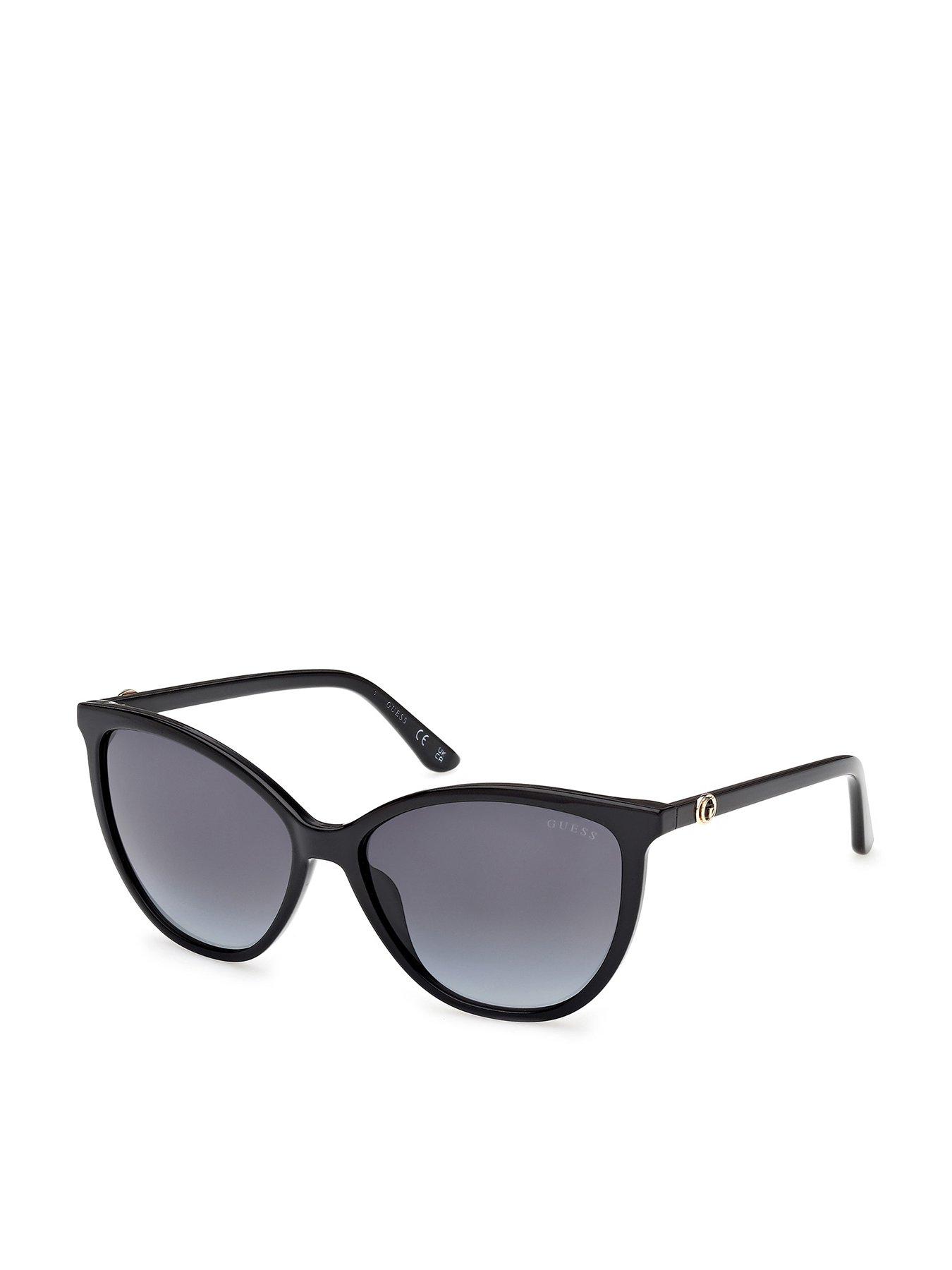 Image 1 of 5 of Guess Cat Eye Sunglasses - Shiny Black