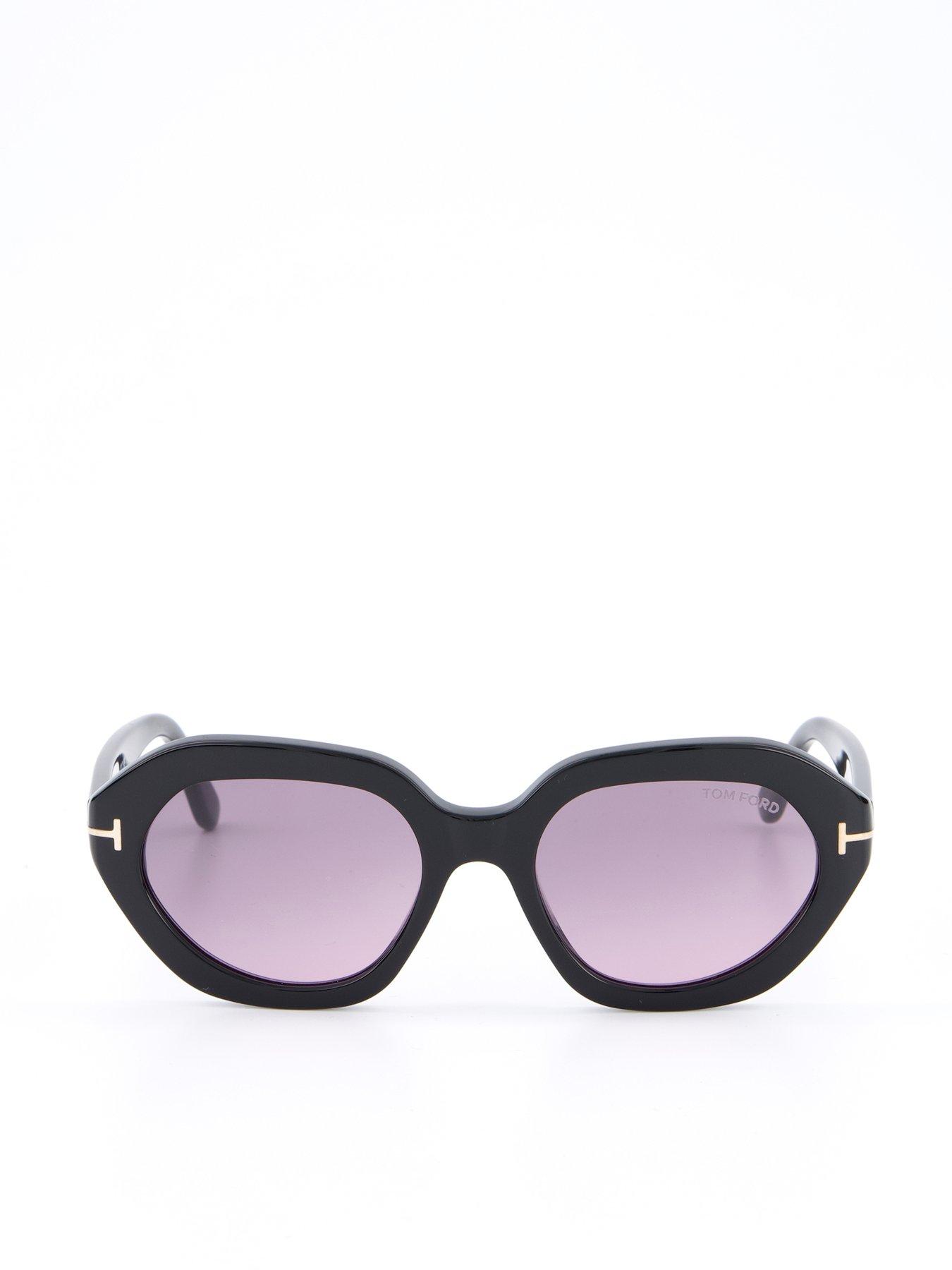 Image 4 of 6 of Tom Ford Meryl-02 Geometric Sunglasses - Shiny Black