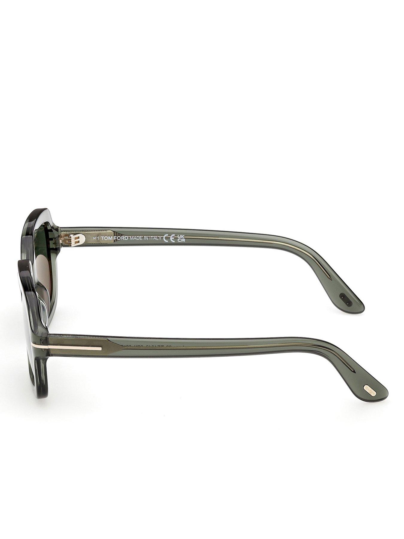 Image 3 of 5 of Tom Ford Lana-02 Rectangular Sunglasses - Shiny Dark Green