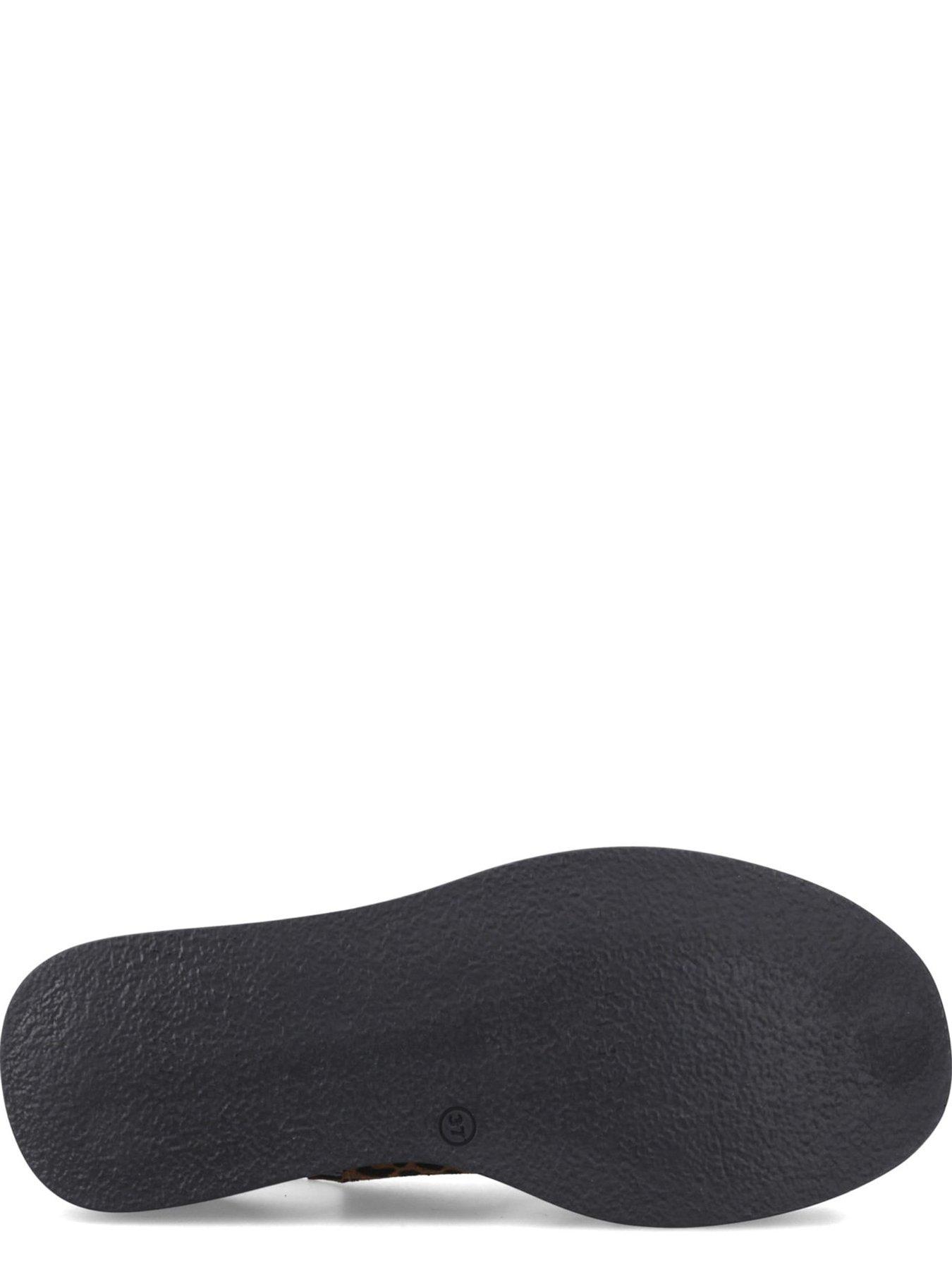 Image 6 of 7 of Hush Puppies Bex Leopard Wedge Sandals - Black