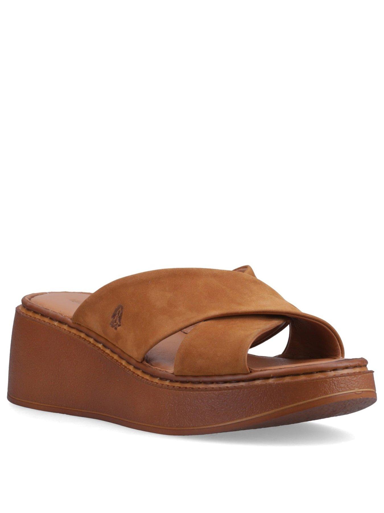 Image 2 of 5 of Hush Puppies Bobbi Wedge Sandal-tan Nubuck