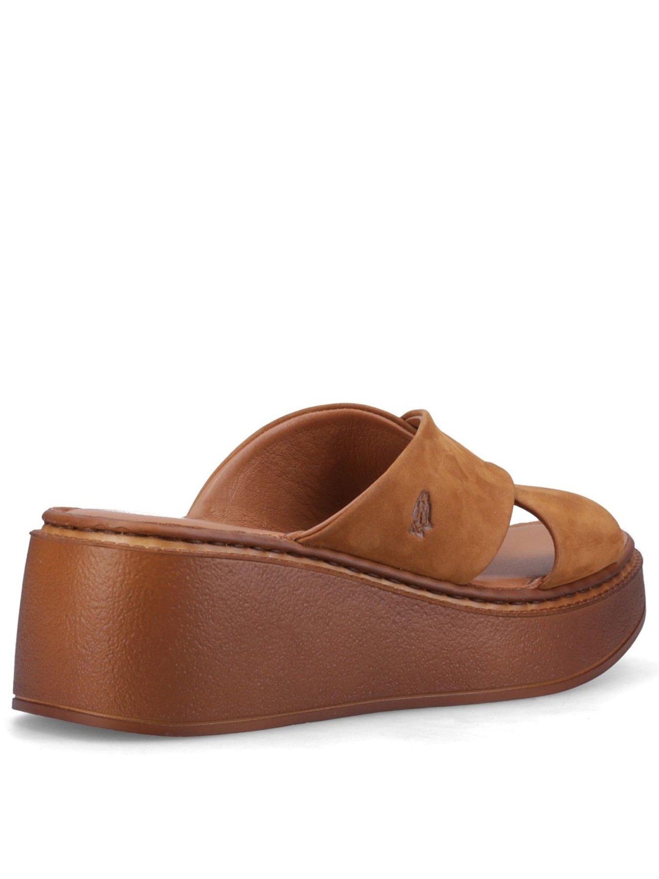 Image 3 of 5 of Hush Puppies Bobbi Wedge Sandal-tan Nubuck