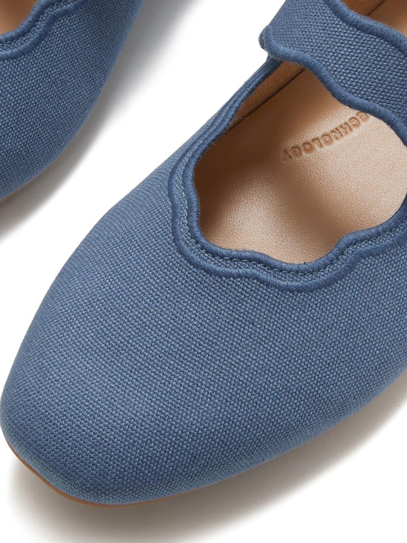 Image 7 of 7 of FitFlop Delicato Wave-edge Canvas Mary Janes