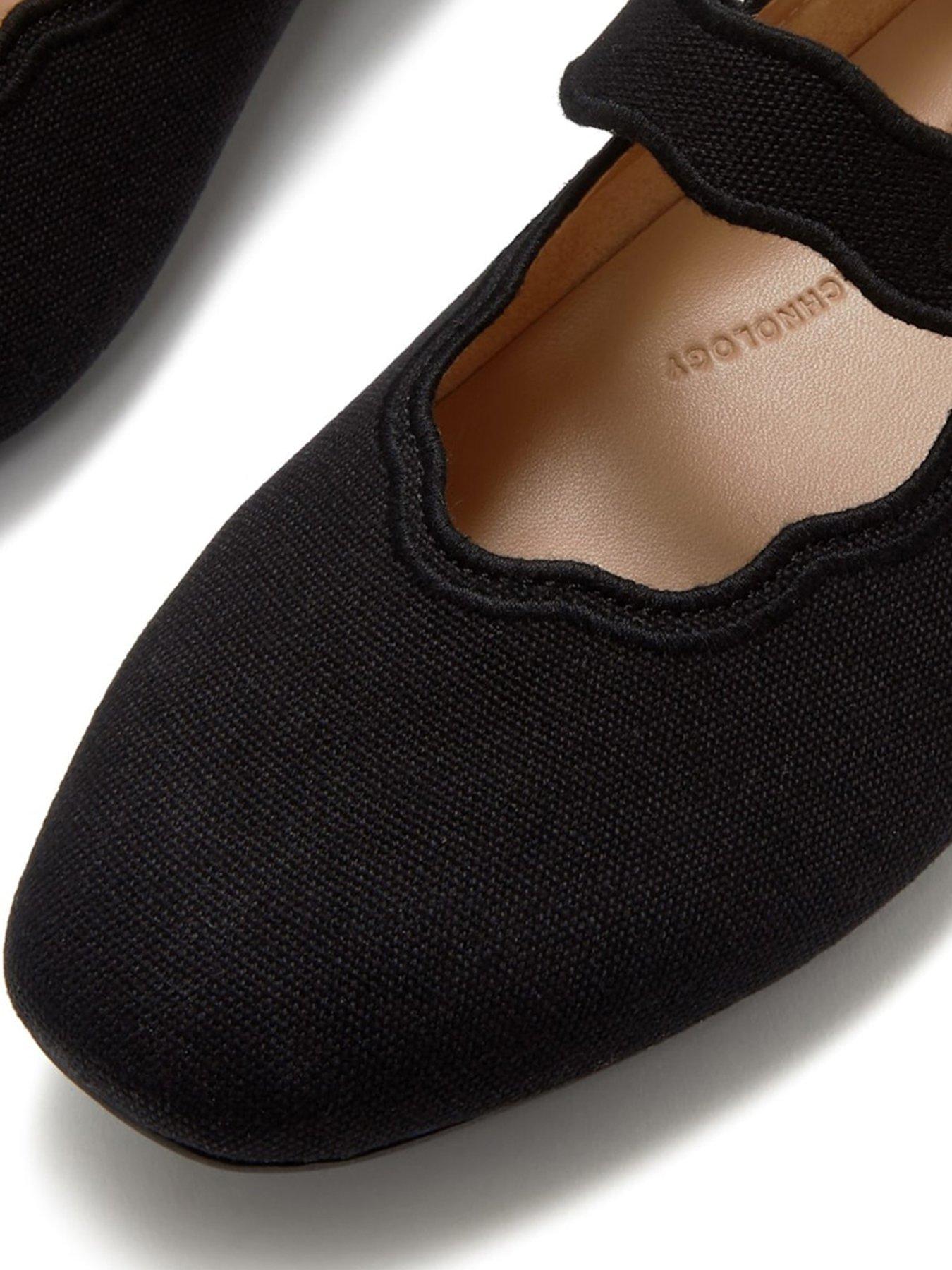 Image 6 of 6 of FitFlop Delicato Wave-edge Canvas Mary Janes