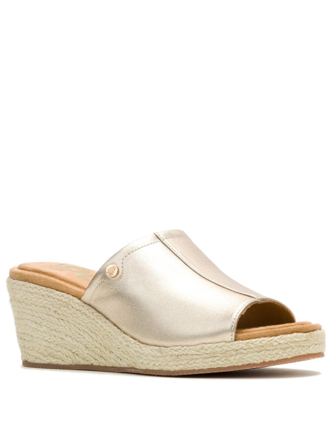 hush-puppies-willow-rattan-slide-wedge-goldstillFront