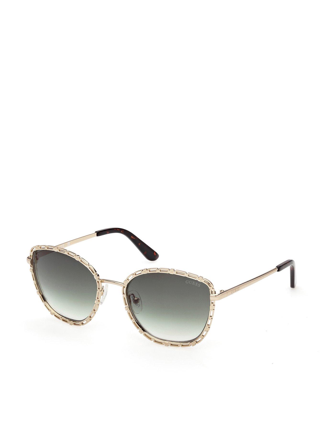 Image 1 of 5 of Guess Round Sunglasses - Gold