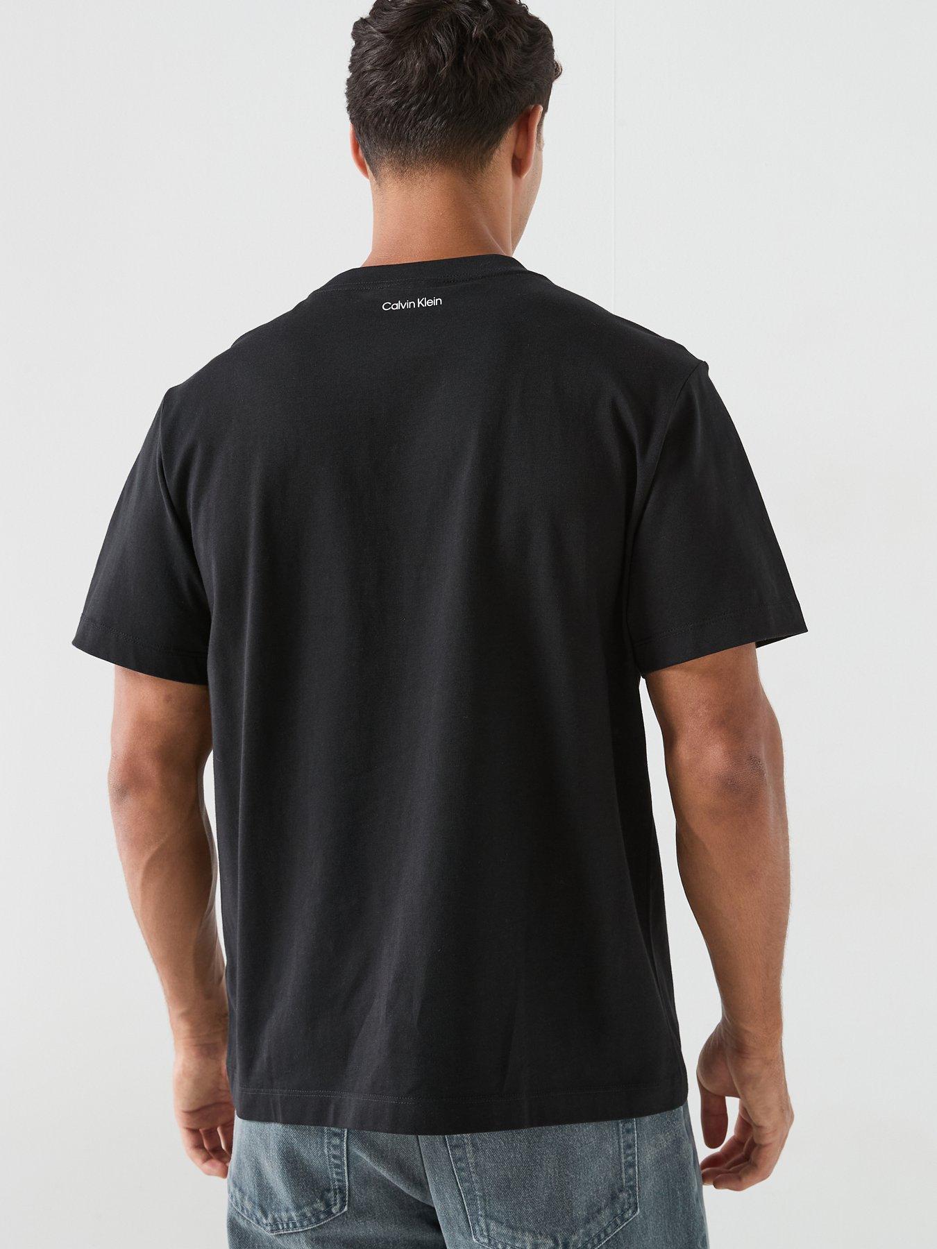 Image 2 of 6 of Calvin Klein Jeans 20S March Graphic T-Shirt - Black