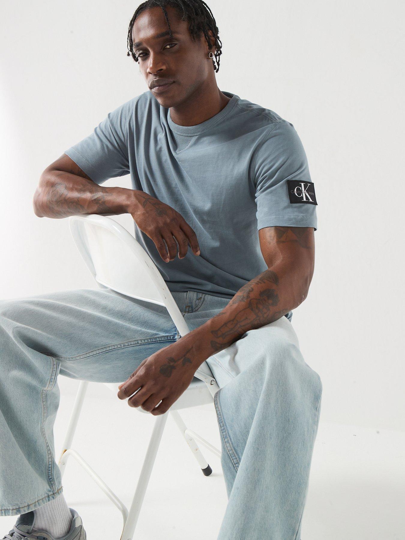 Image 4 of 6 of Calvin Klein Badge T-Shirt - Grey