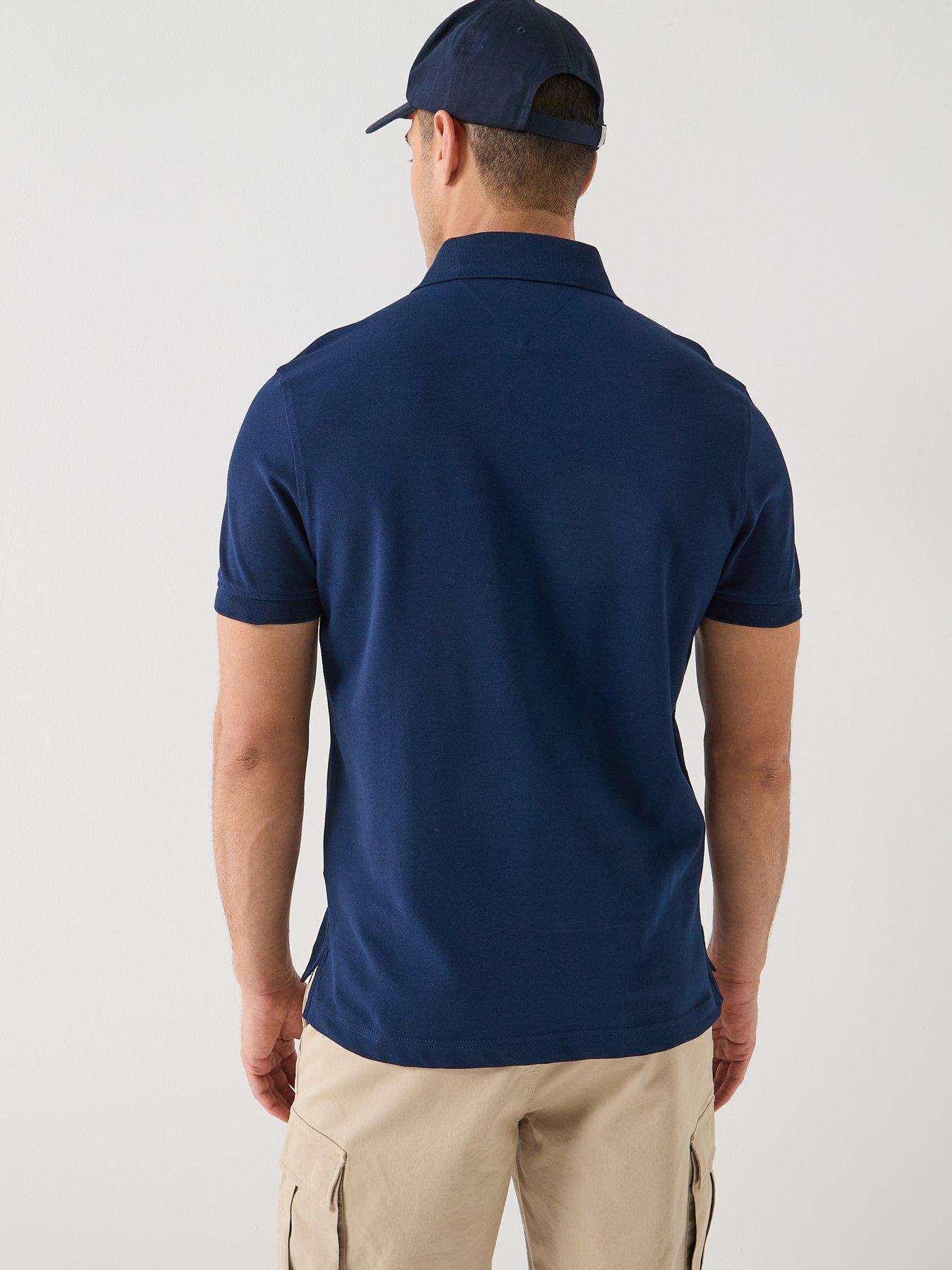 tommy-hilfiger-short-sleeve-polo-shirt-navystillFront