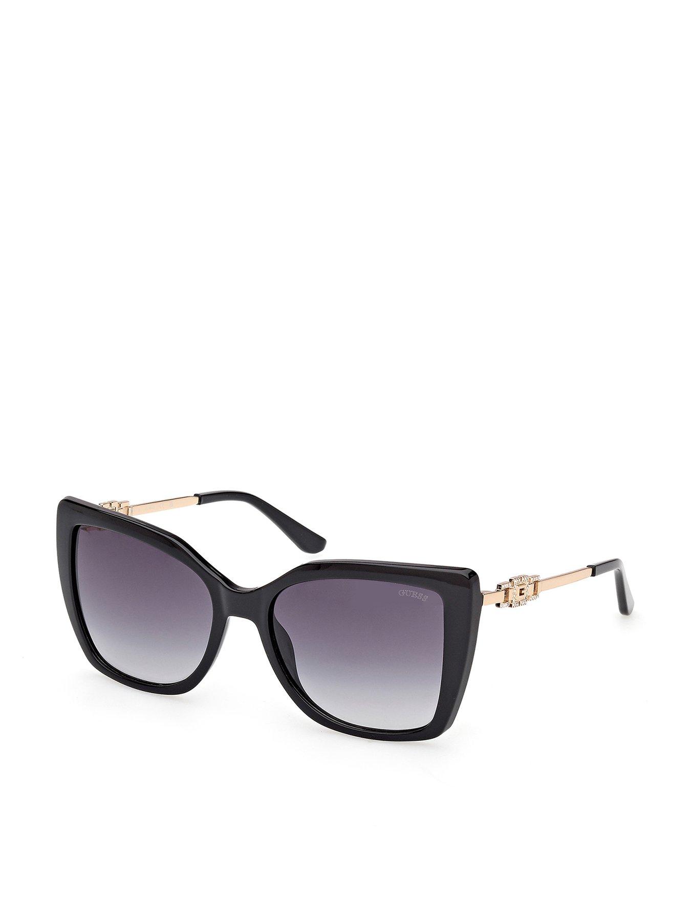 Guess Square Sunglasses - Shiny Black