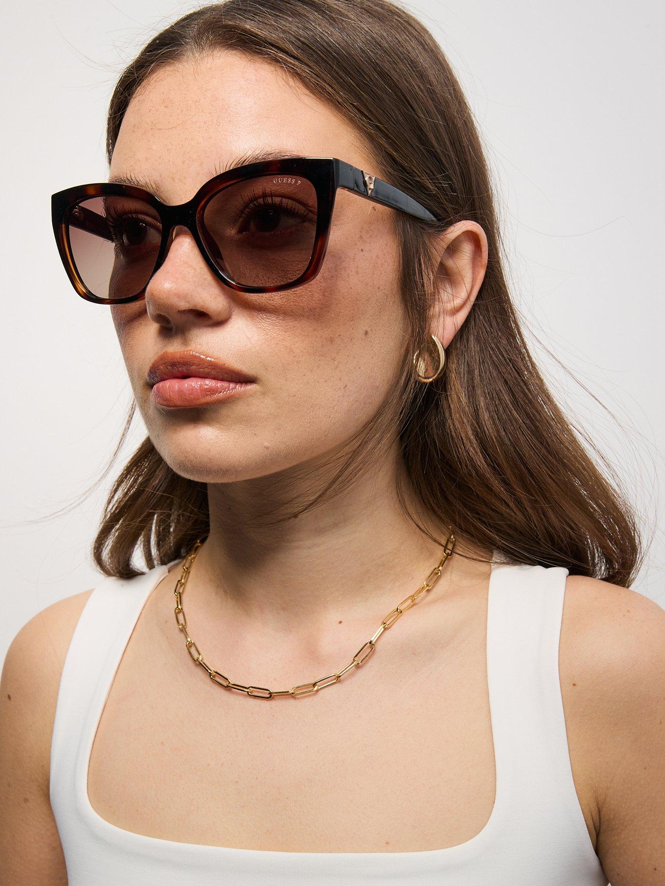 Guess Sqaure Sunglasses - Dark Havana