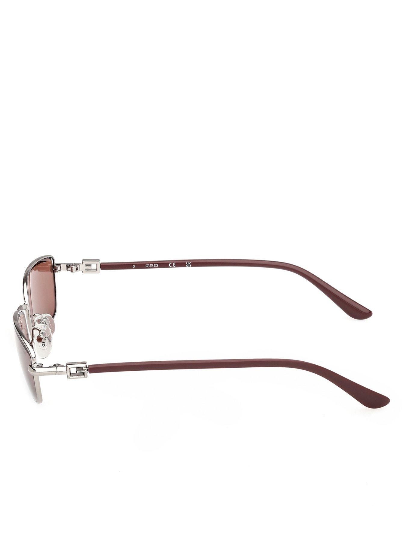Image 3 of 5 of Guess Rectangular Sunglasses - Shiny Gunmetal