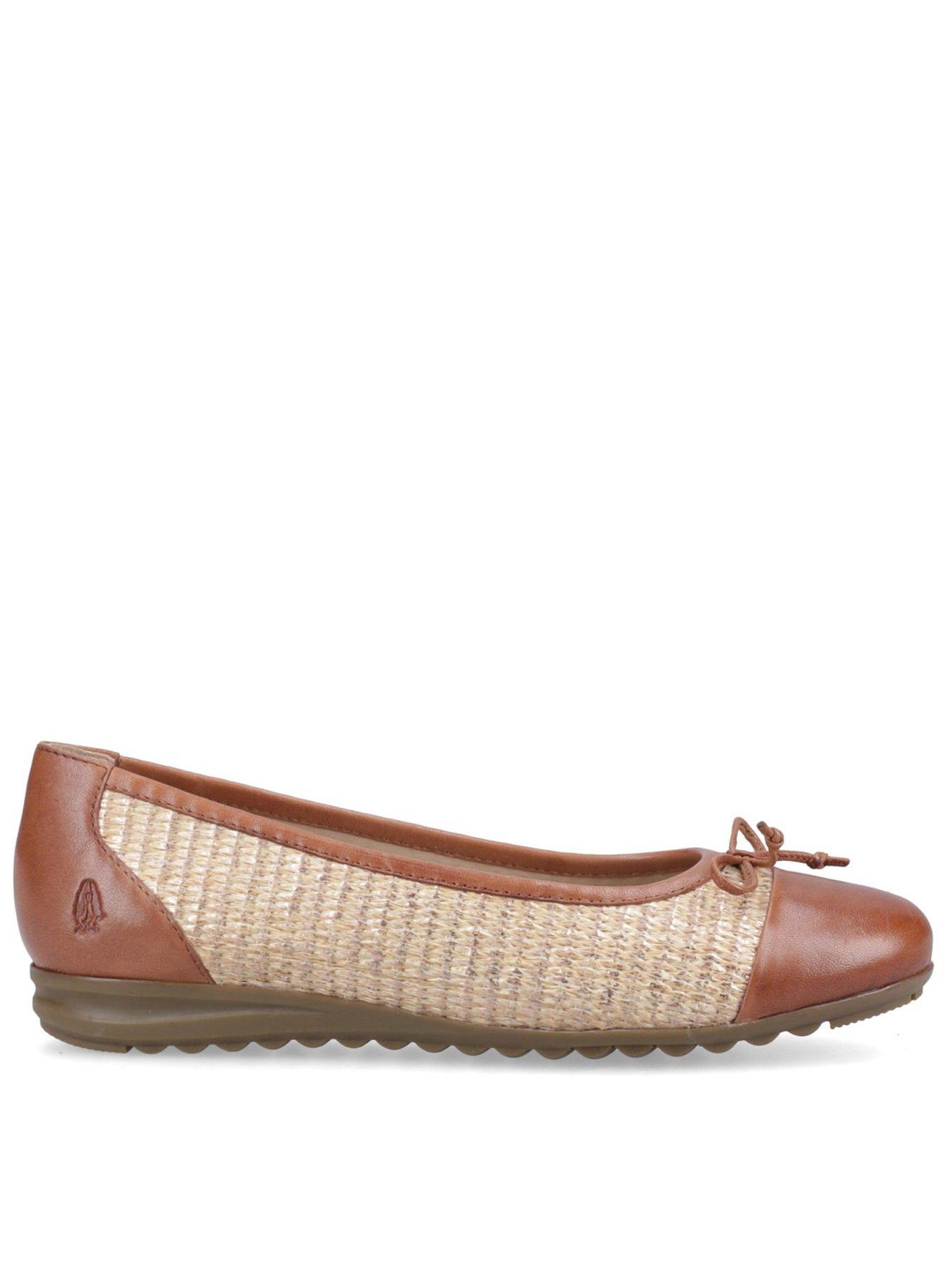 hush-puppies-laurie-toe-cap-ballerina-woven-tanfront