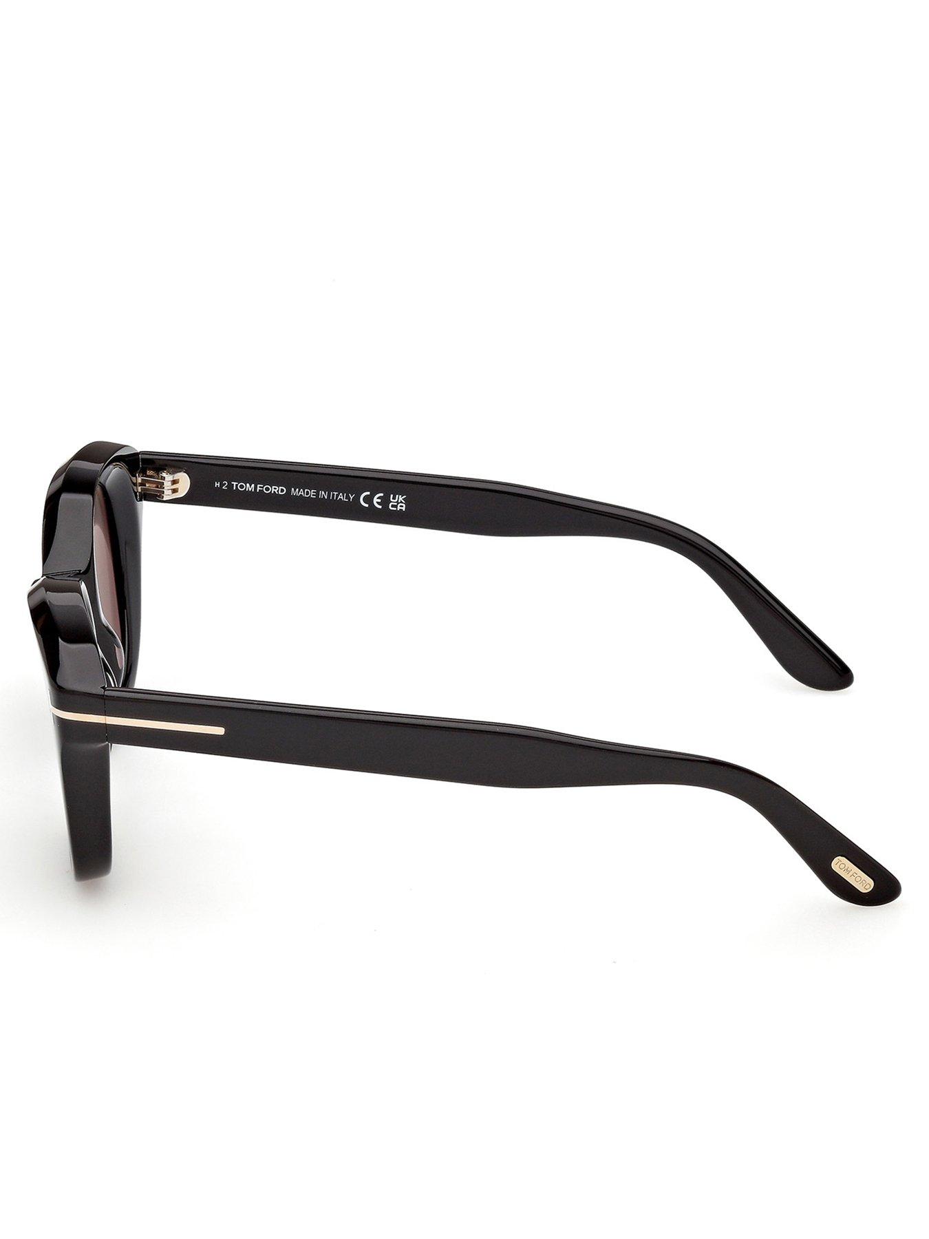 Image 3 of 5 of Tom Ford Nika-02 Round Sunglasses - Shiny Black
