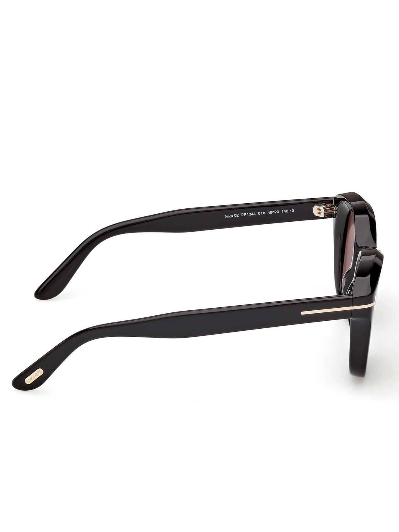 Image 5 of 5 of Tom Ford Nika-02 Round Sunglasses - Shiny Black