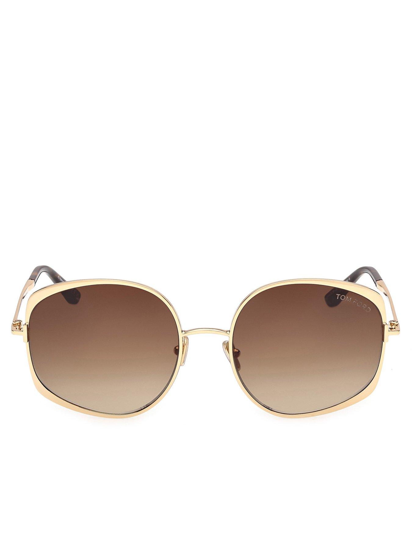 Image 2 of 5 of Tom Ford Abbey-02 Round Sunglasses - Shiny Deep Gold