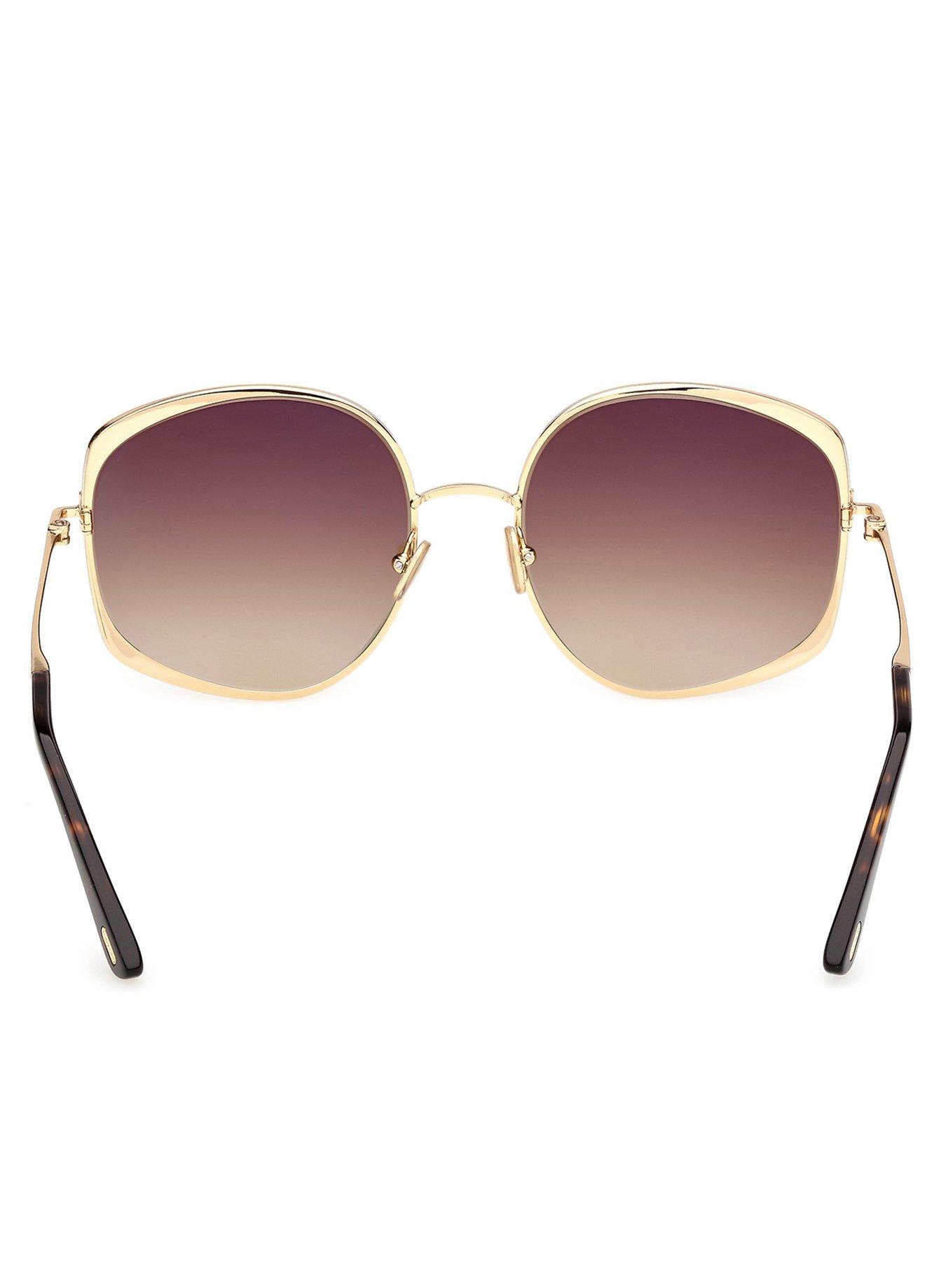 Image 4 of 5 of Tom Ford Abbey-02 Round Sunglasses - Shiny Deep Gold
