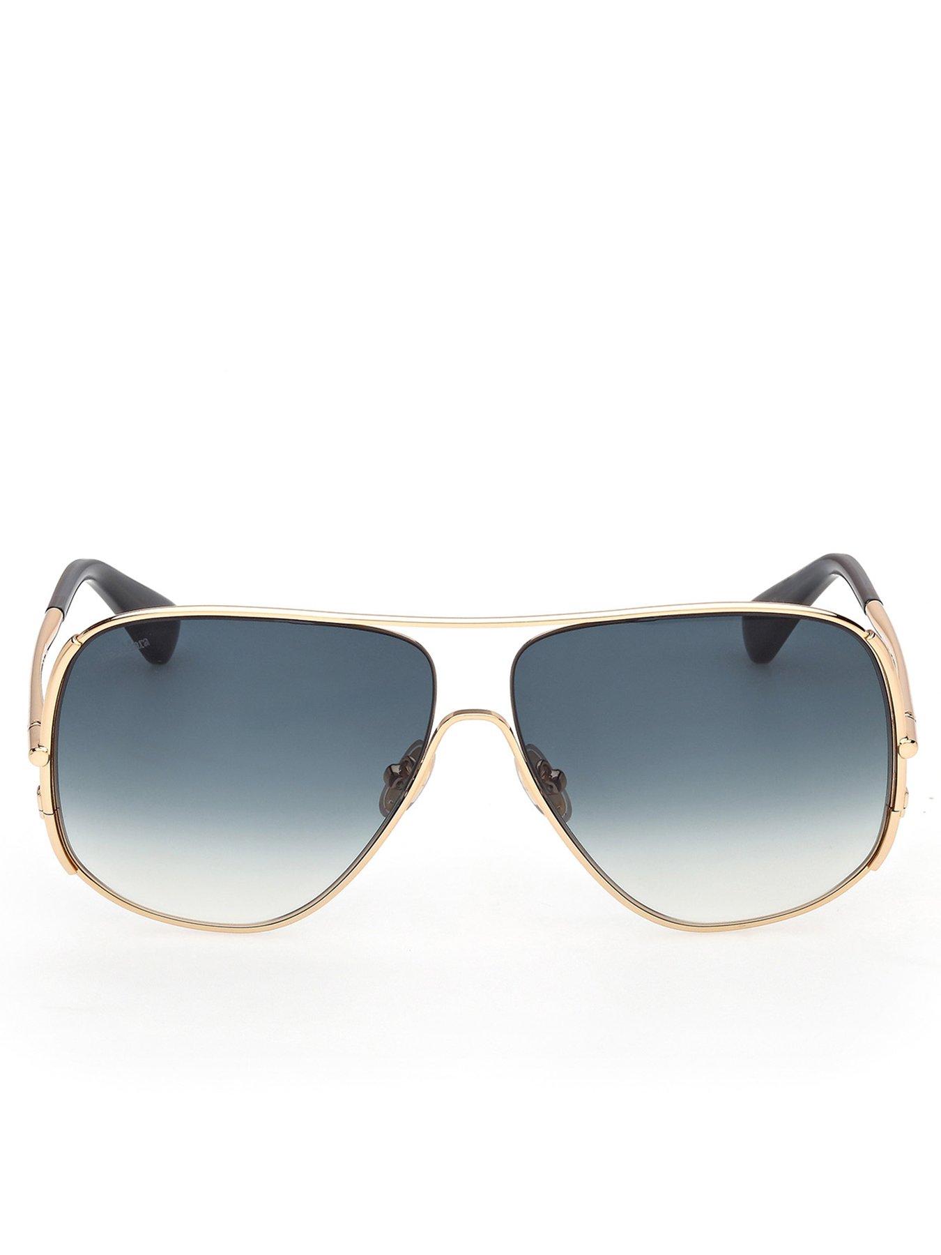 Image 2 of 5 of Max Mara Pilot Metal Sunglasses - Shiny Deep Gold