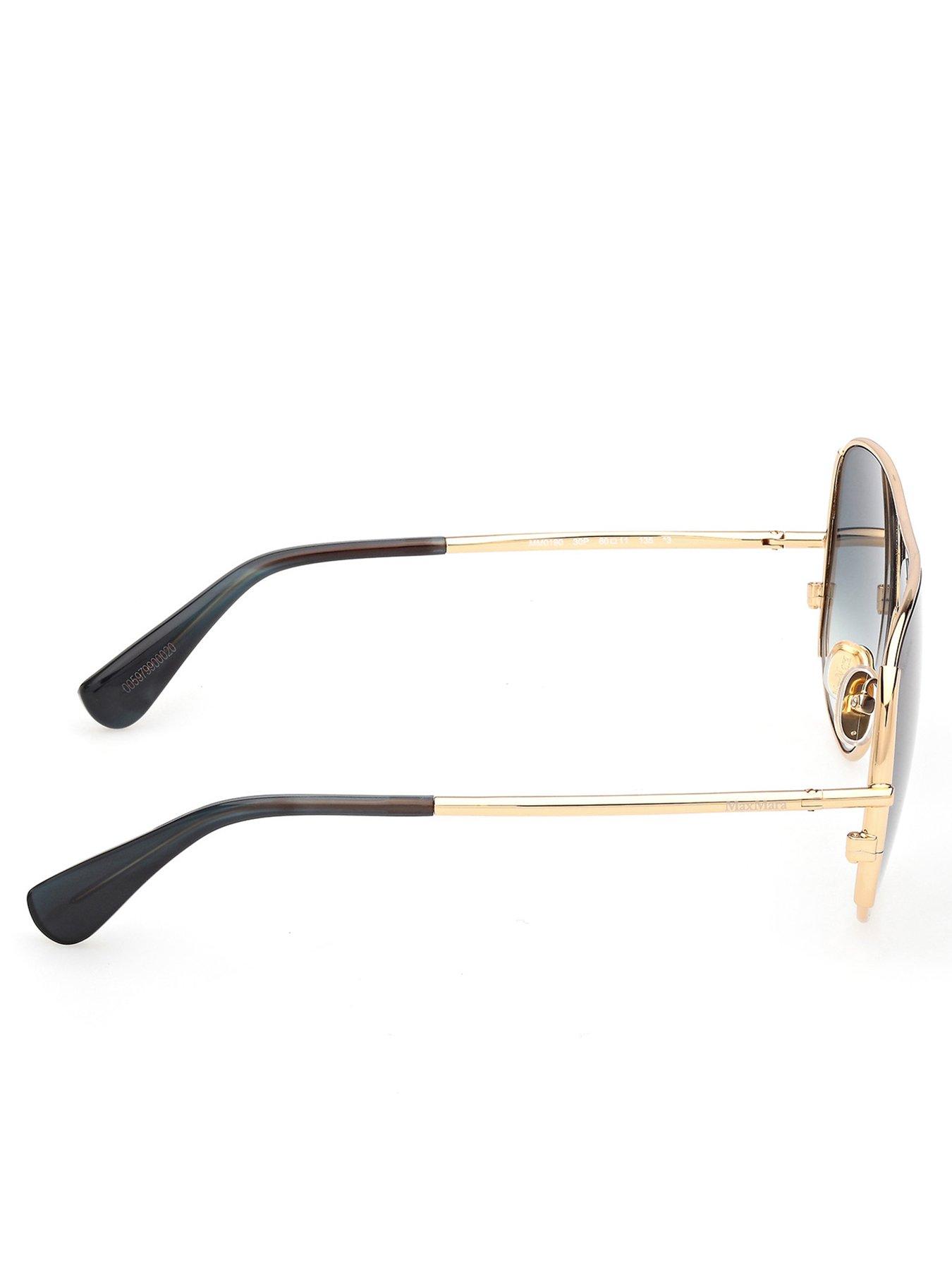 Image 5 of 5 of Max Mara Pilot Metal Sunglasses - Shiny Deep Gold