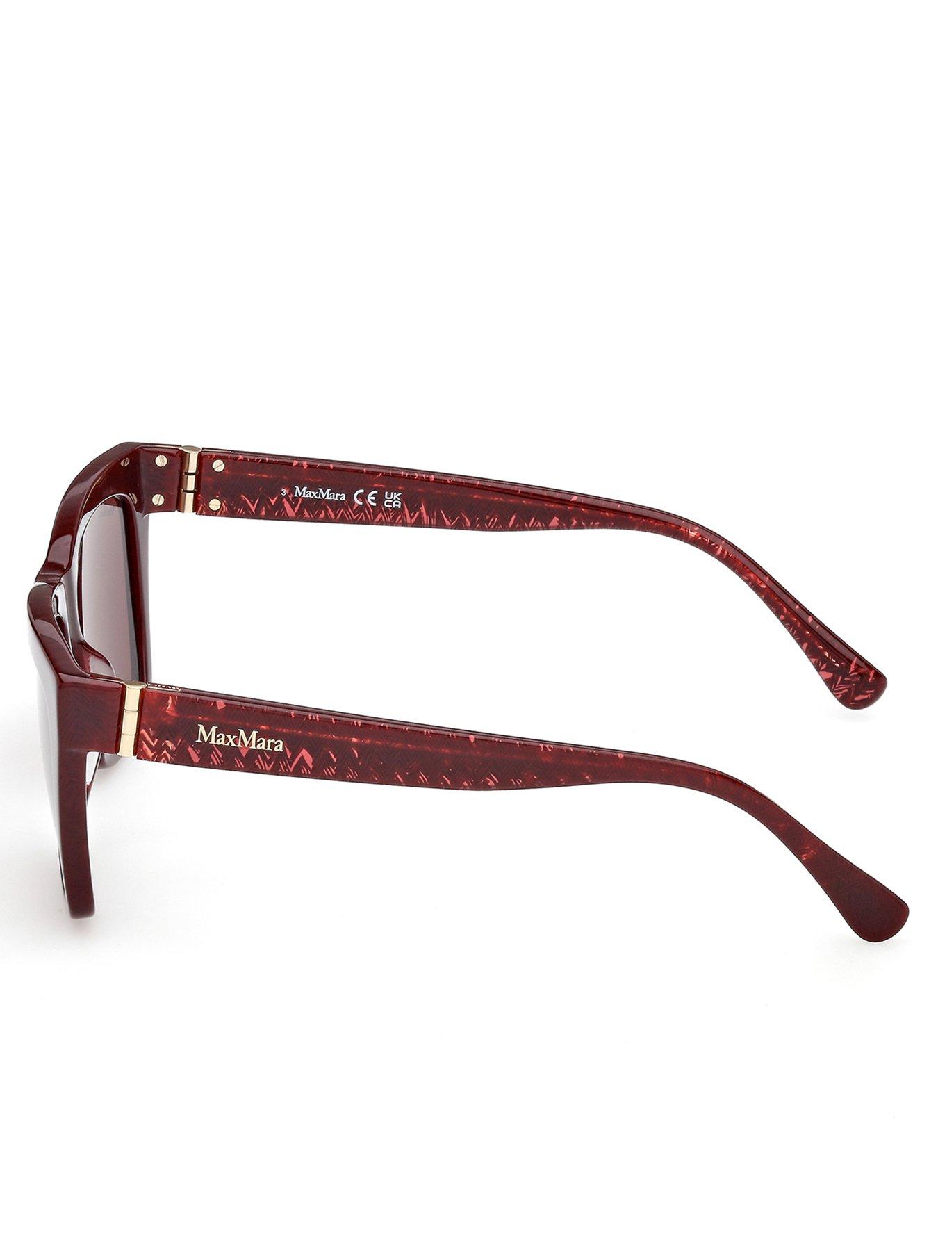 Image 3 of 5 of Max Mara Navigator Acetate Sunglasses - Bordeaux