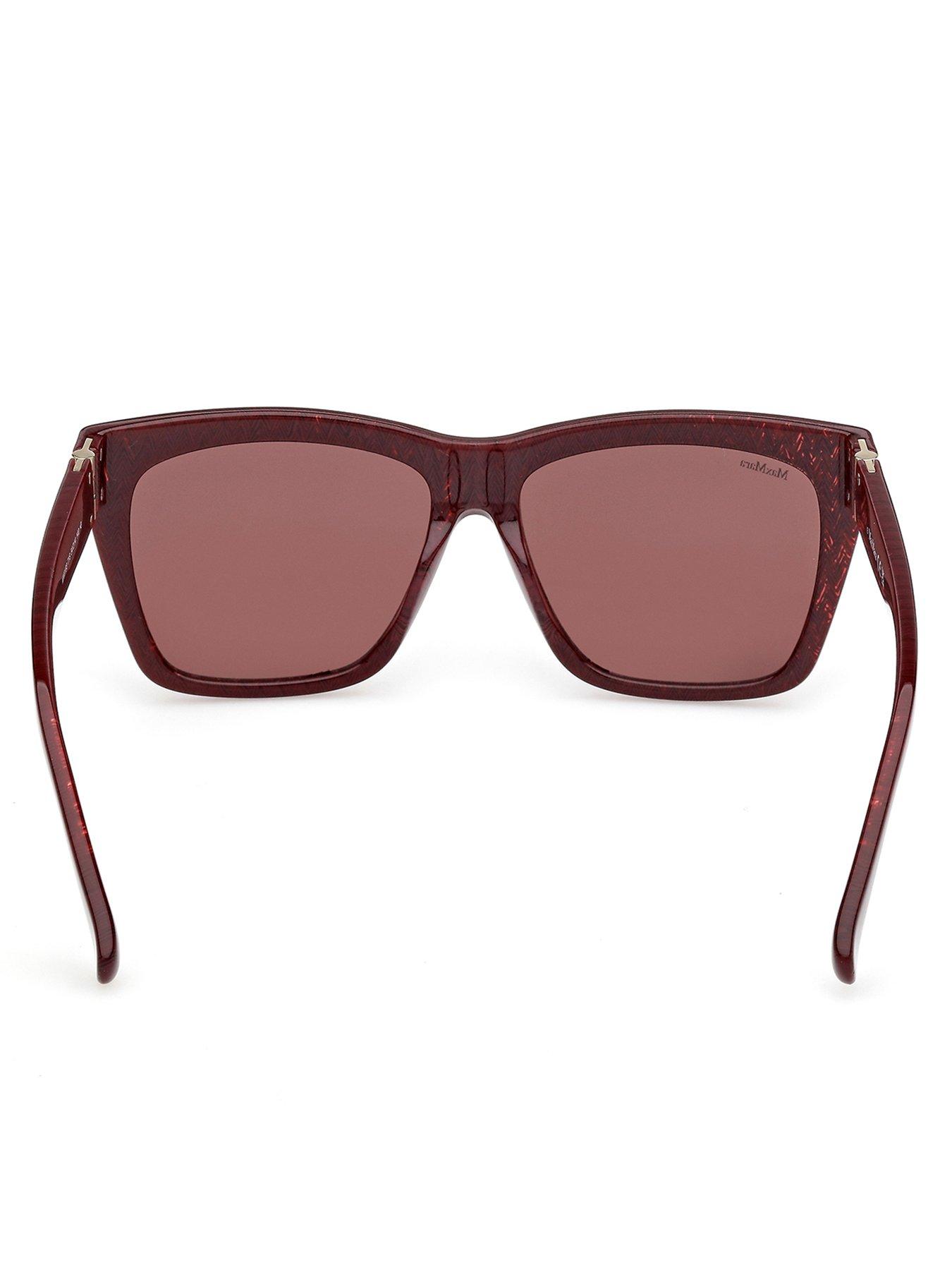 Image 4 of 5 of Max Mara Navigator Acetate Sunglasses - Bordeaux