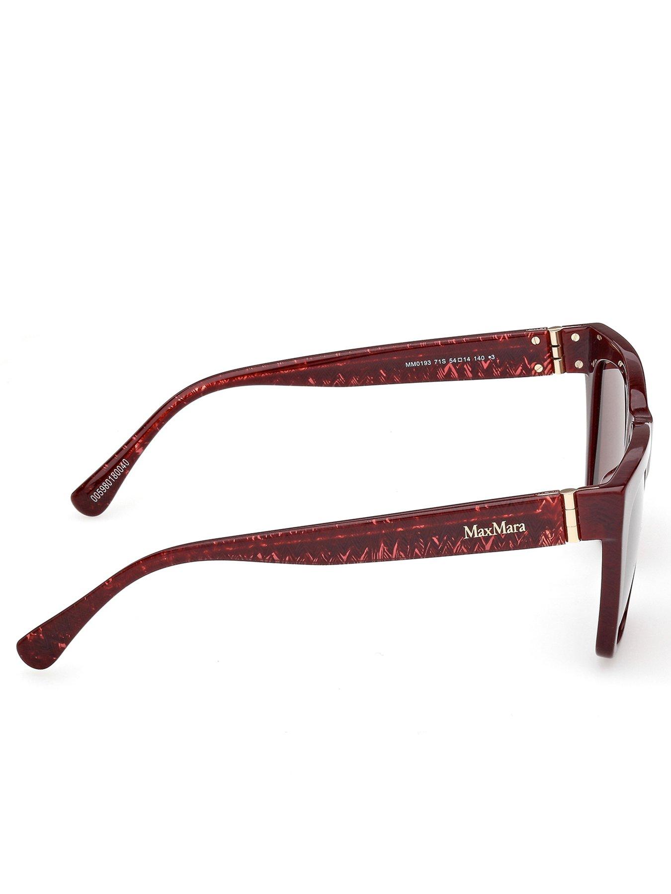 Image 5 of 5 of Max Mara Navigator Acetate Sunglasses - Bordeaux