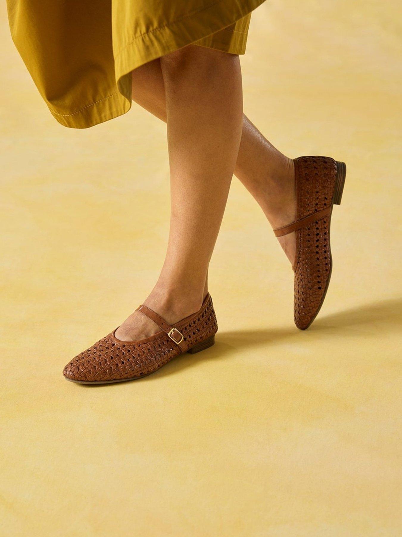 Hush Puppies Delaney Woven Mary Jane-tan