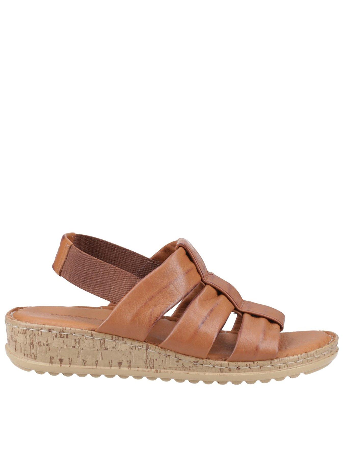 Image 1 of 5 of Hush Puppies Eden Wide Fit Sandal-tan