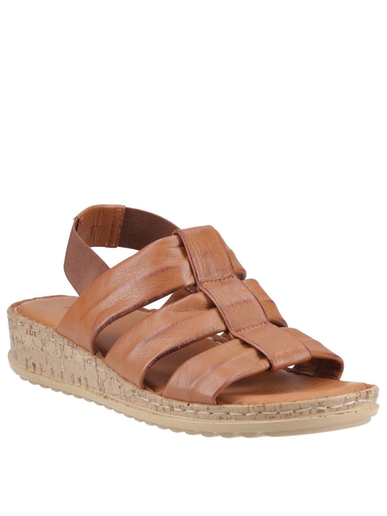 Image 2 of 5 of Hush Puppies Eden Wide Fit Sandal-tan