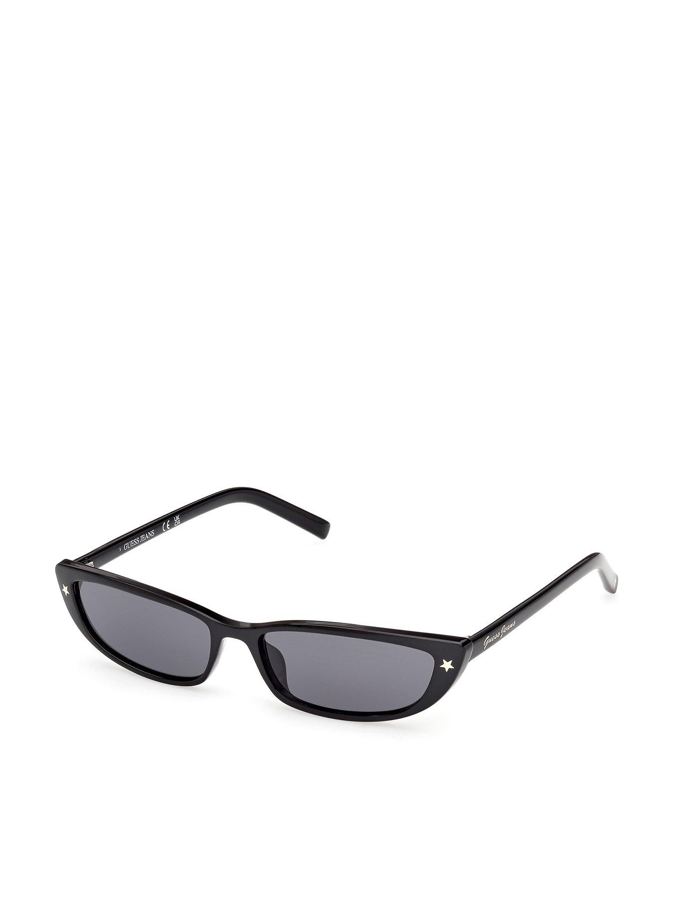 Image 1 of 5 of Guess Jeans Cat Eye Sunglasses - Shiny Black