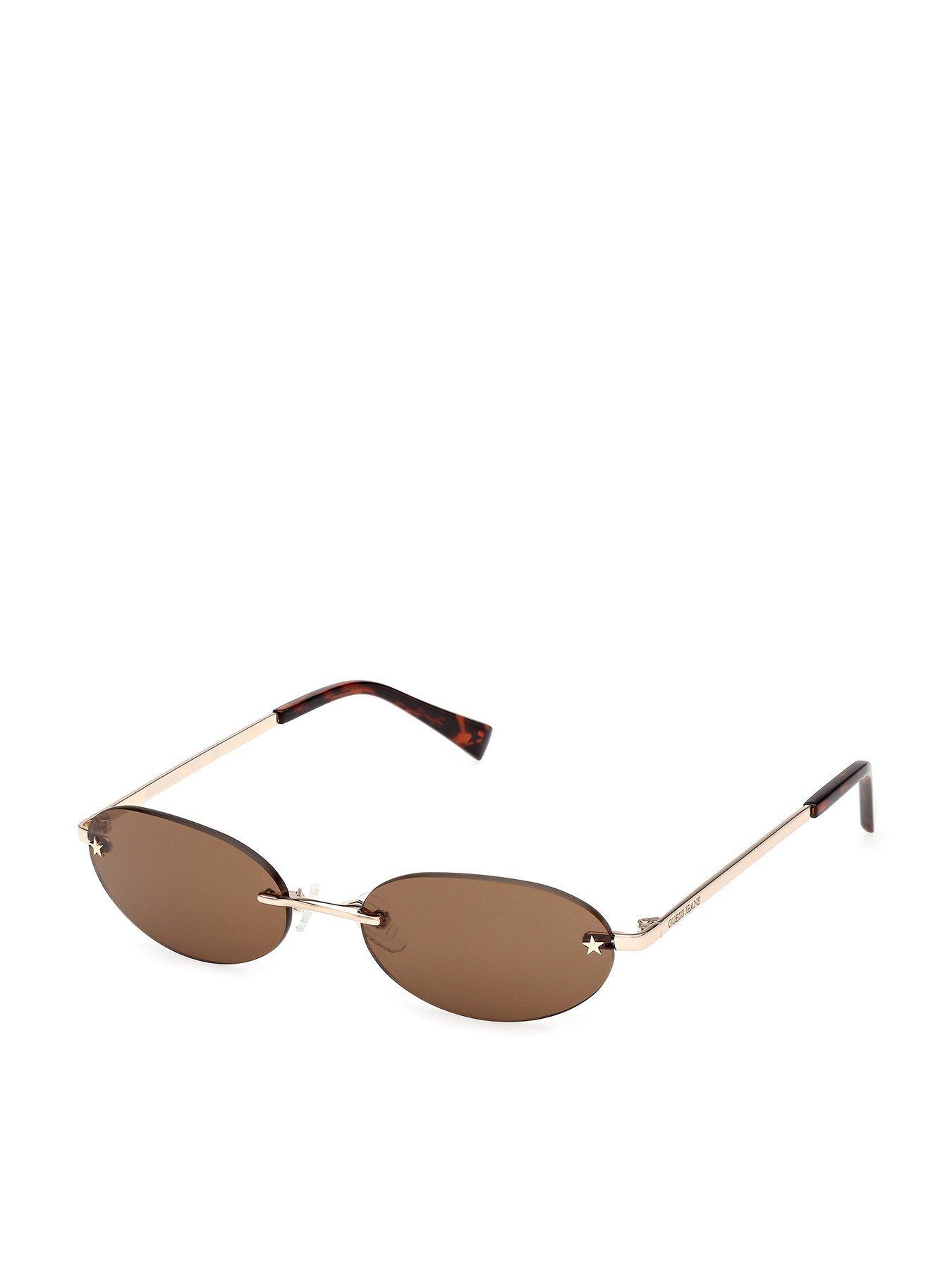 Guess Jeans Oval Metal Sunglasses - Gold