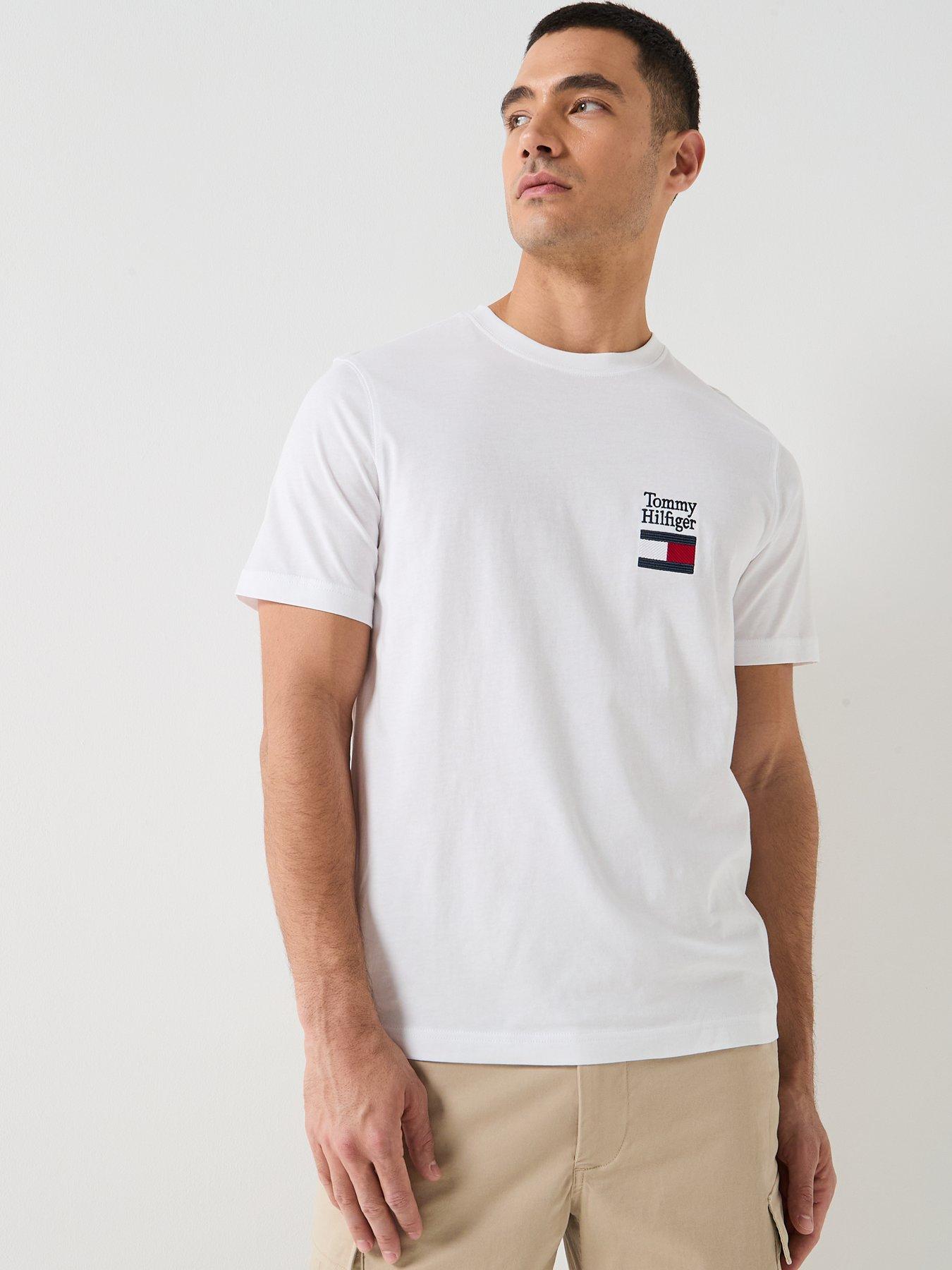 Tommy Hilfiger Short Sleeve Crew Neck Logo T-Shirt - White