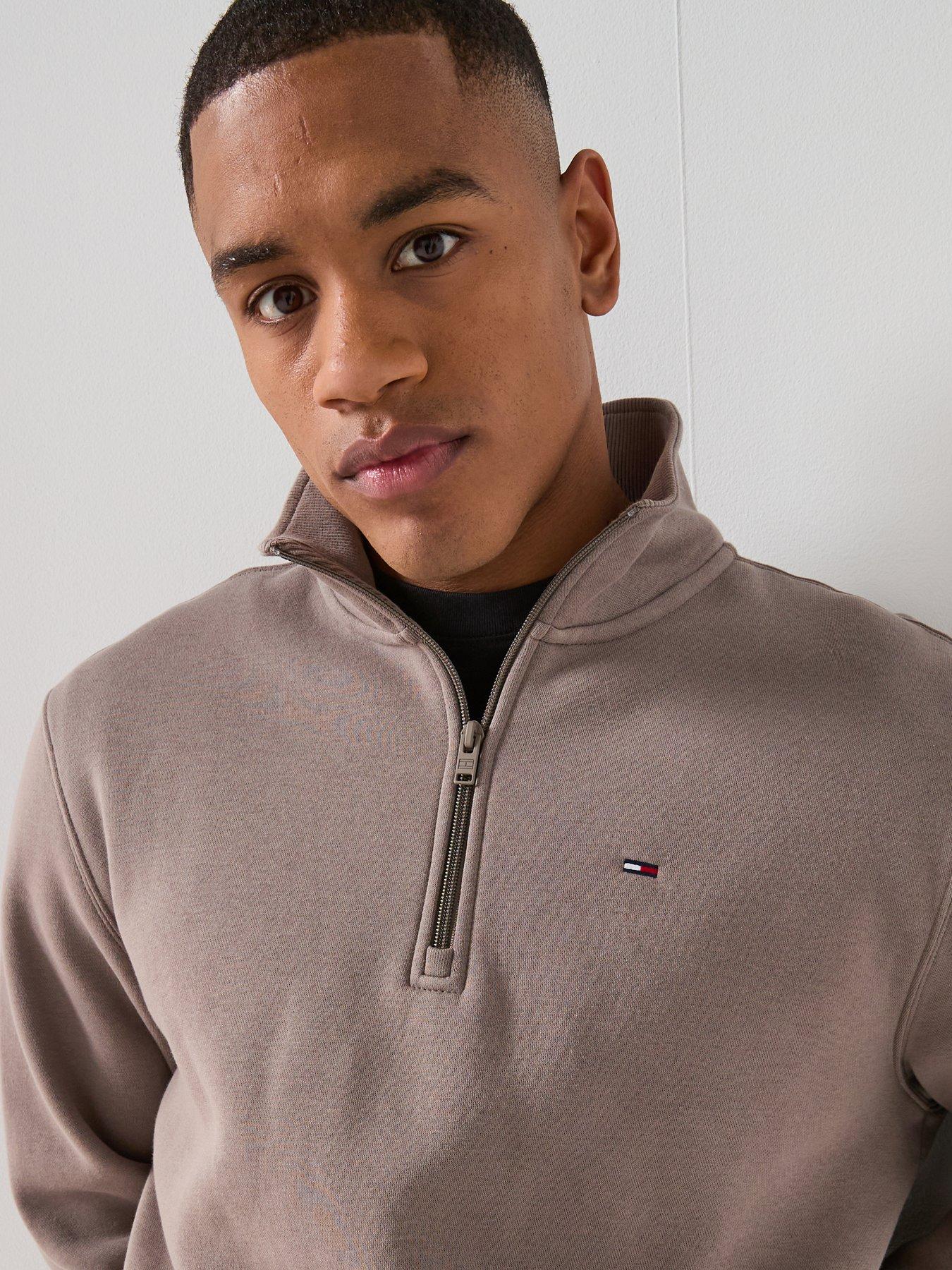 tommy-jeans-14-zip-sweatshirt-brownoutfit