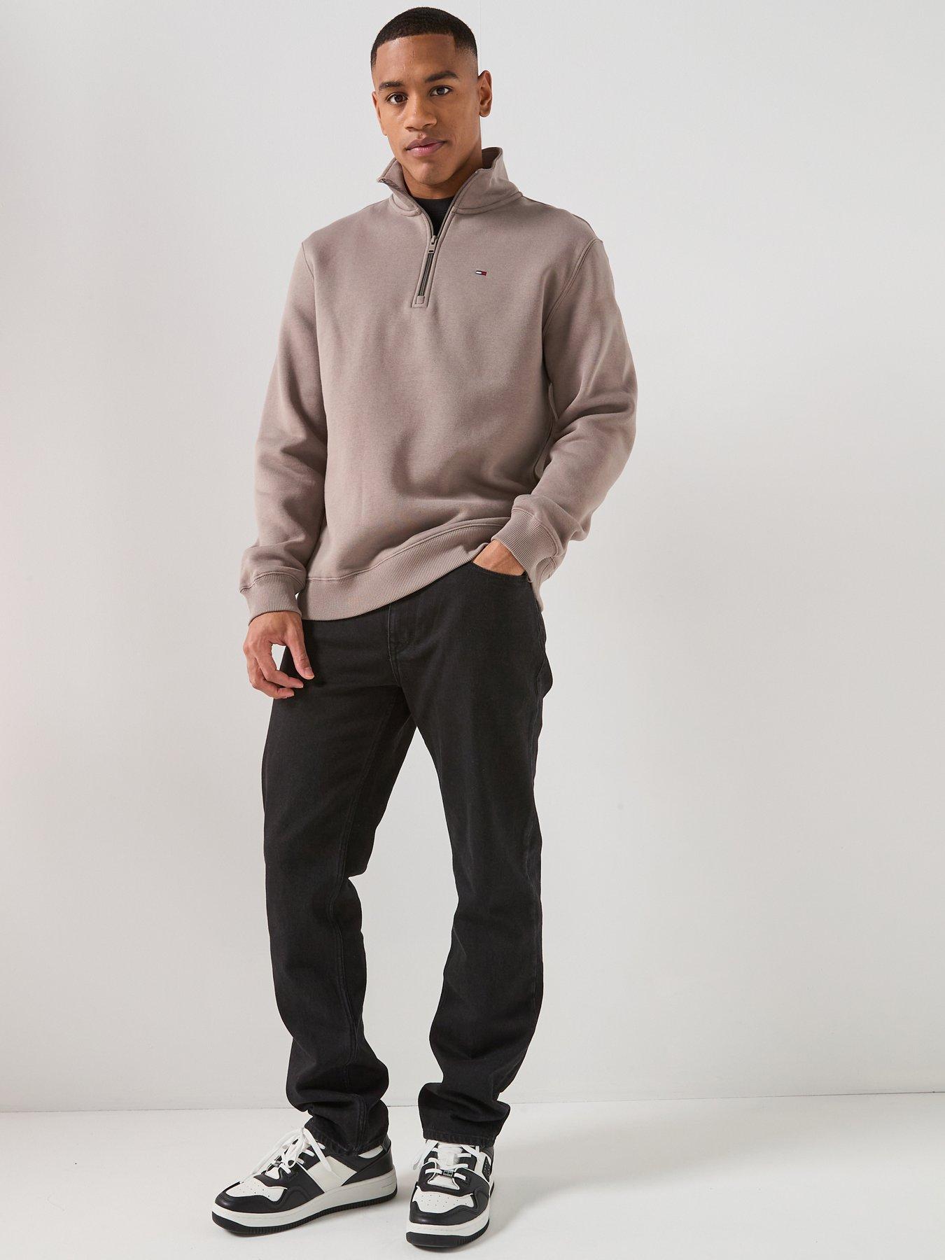 tommy-jeans-14-zip-sweatshirt-browndetail
