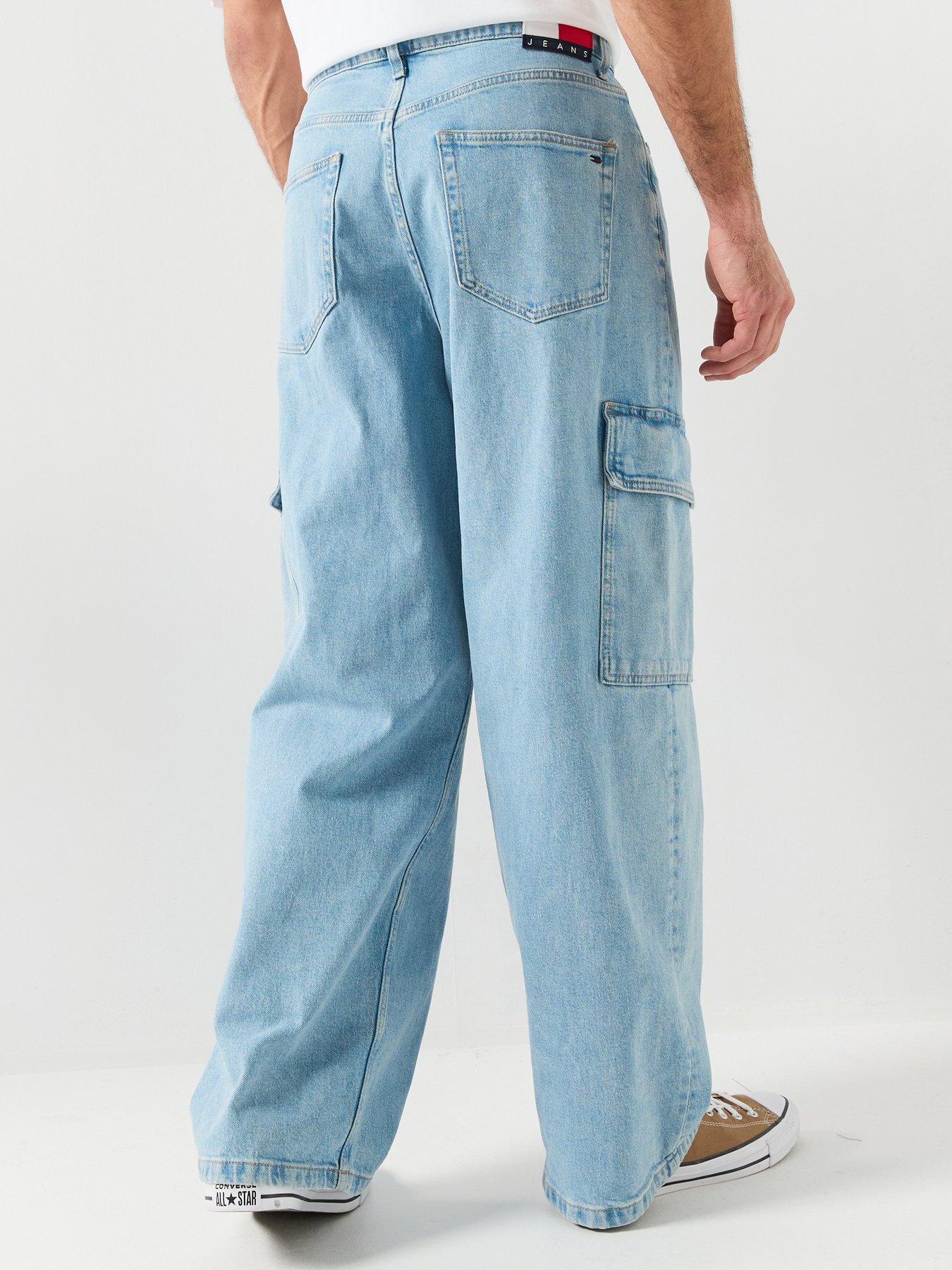 tommy-jeans-baggy-cargo-jeans-bluestillFront