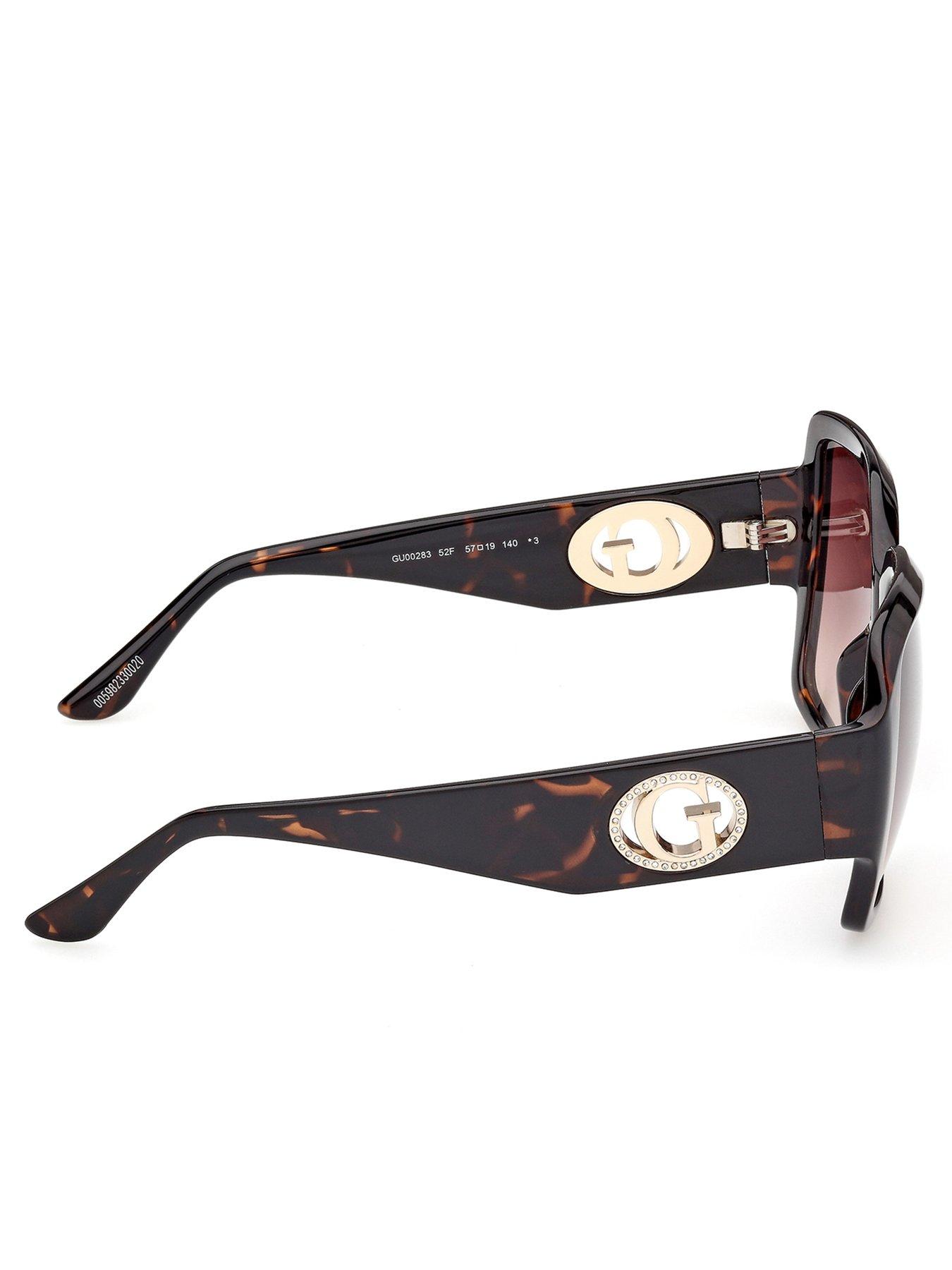 Image 5 of 5 of Guess Square Sunglasses - Dark Havana