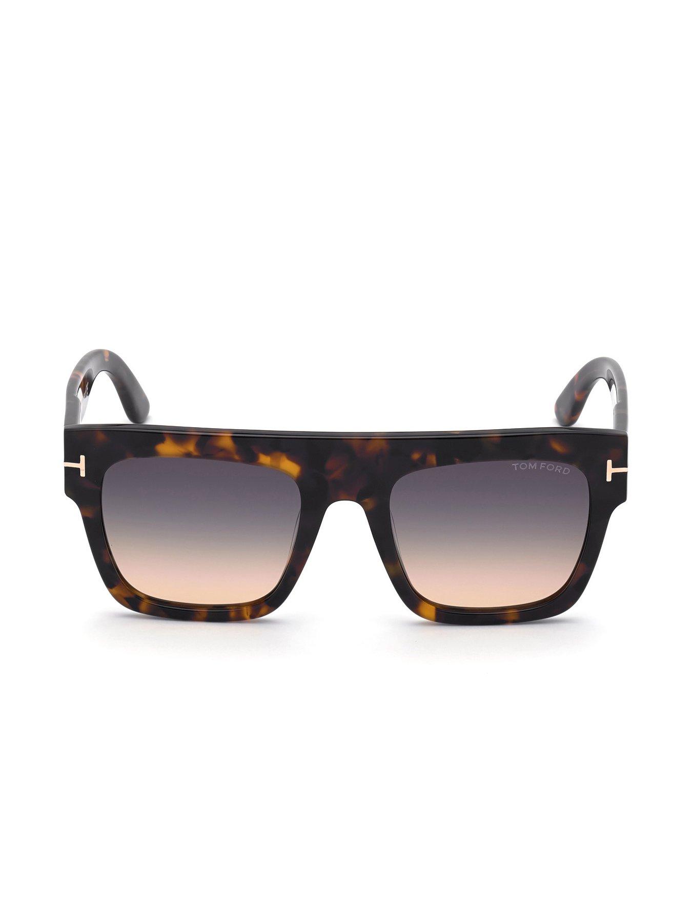 Image 2 of 6 of Tom Ford Renee Square Sunglasses - Dark Havana