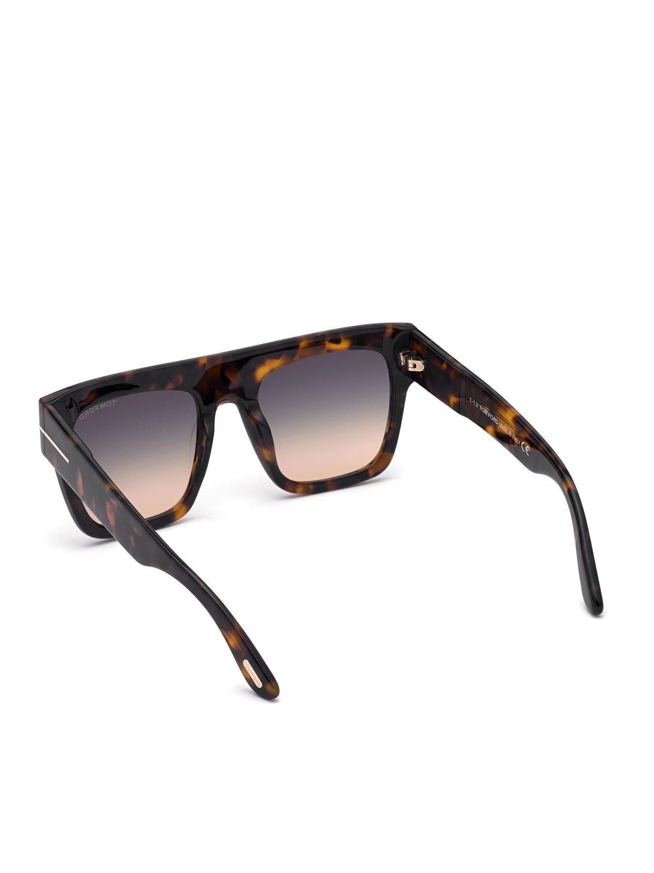 Image 4 of 6 of Tom Ford Renee Square Sunglasses - Dark Havana