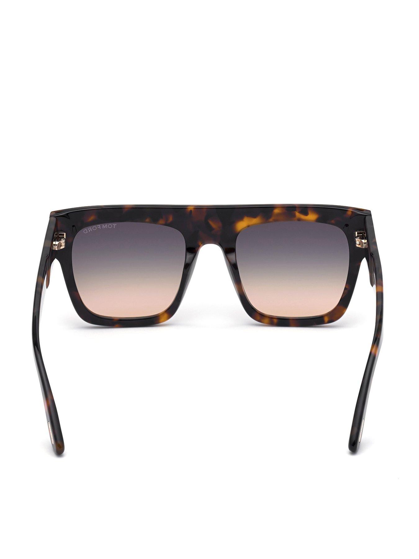 Image 5 of 6 of Tom Ford Renee Square Sunglasses - Dark Havana