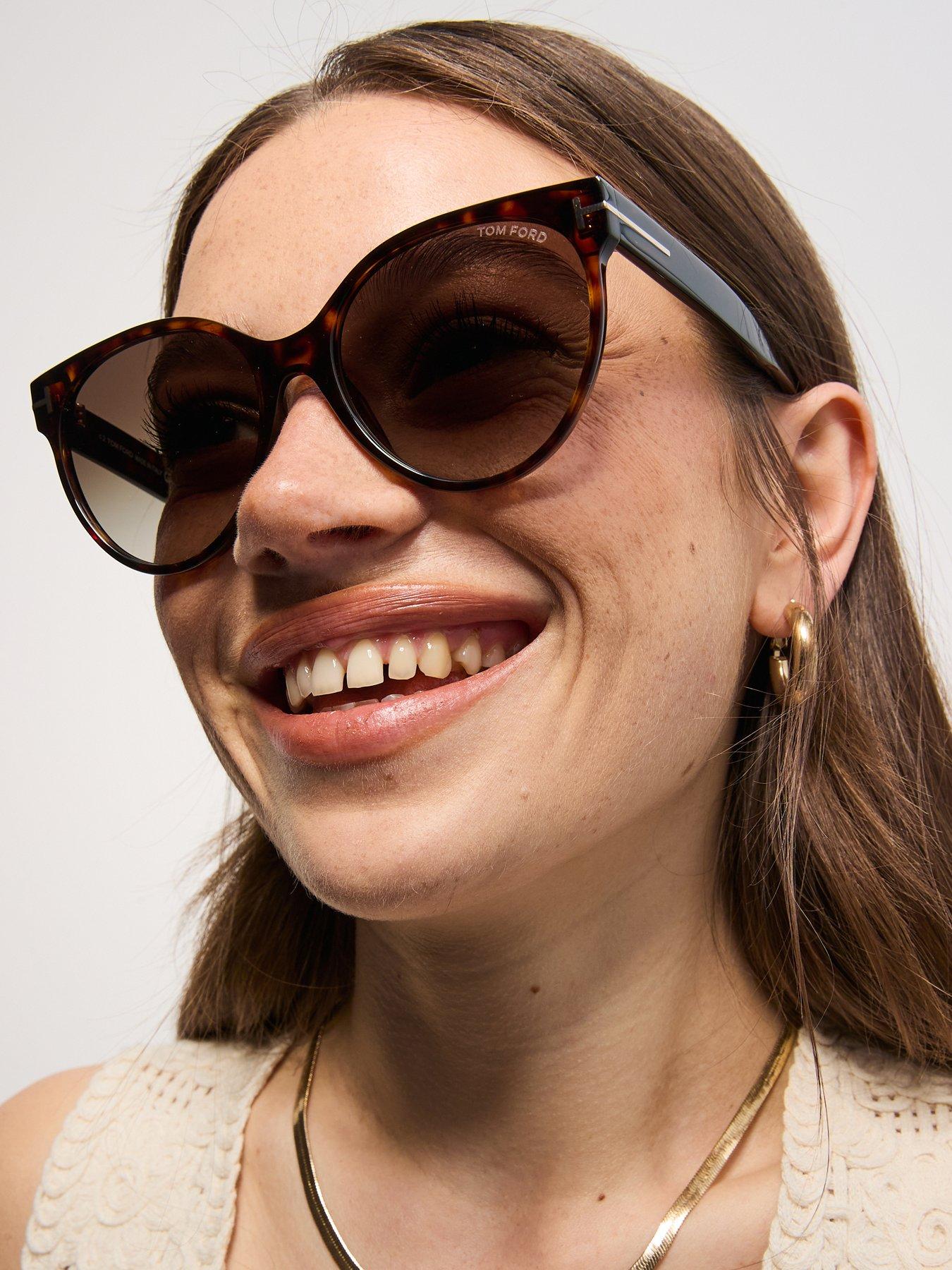 Tom Ford Dark Havana Tallulah Round Sunglasses - Brown