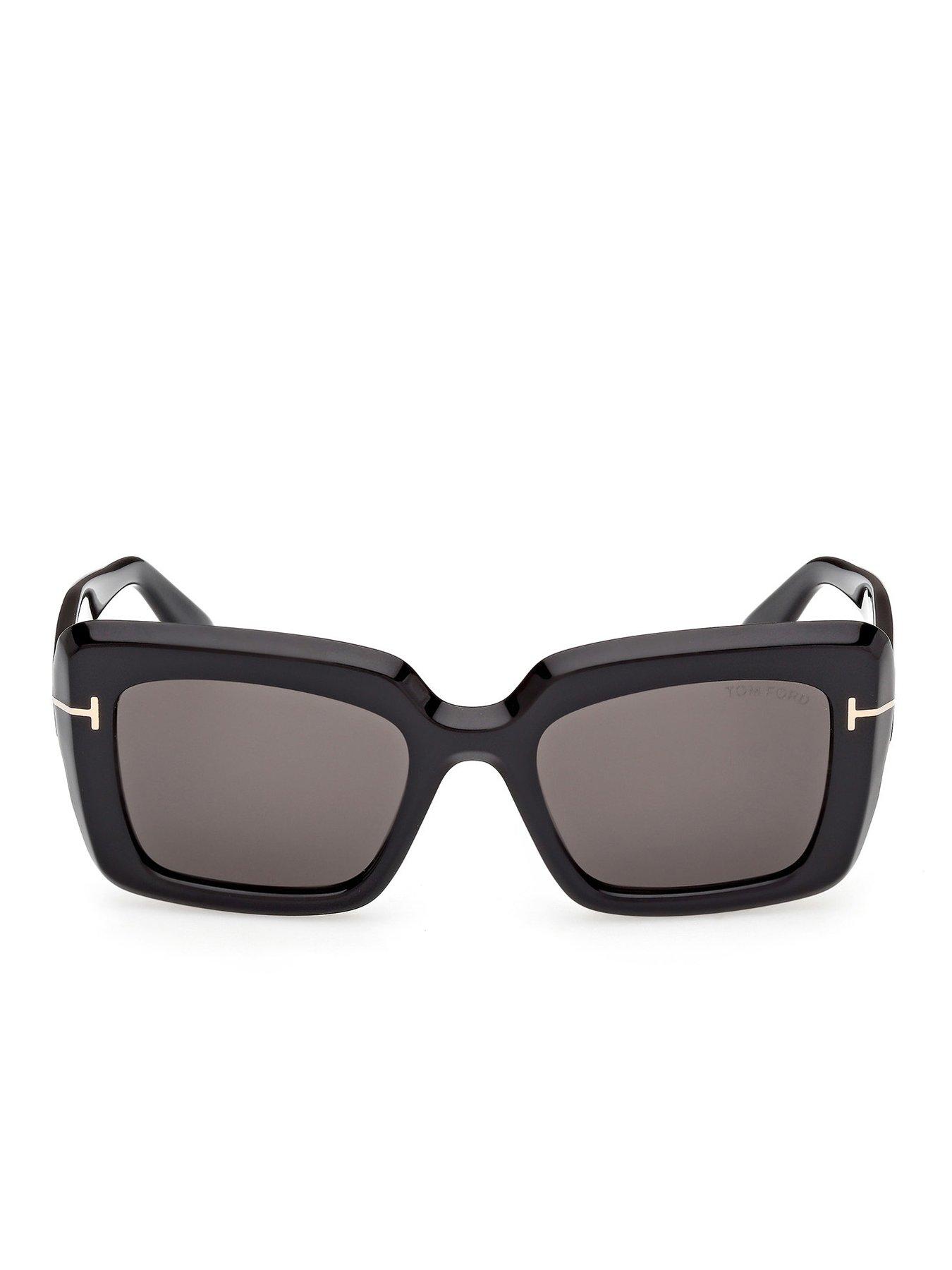 Image 2 of 6 of Tom Ford Leila Rectangular Sunglasses - Black