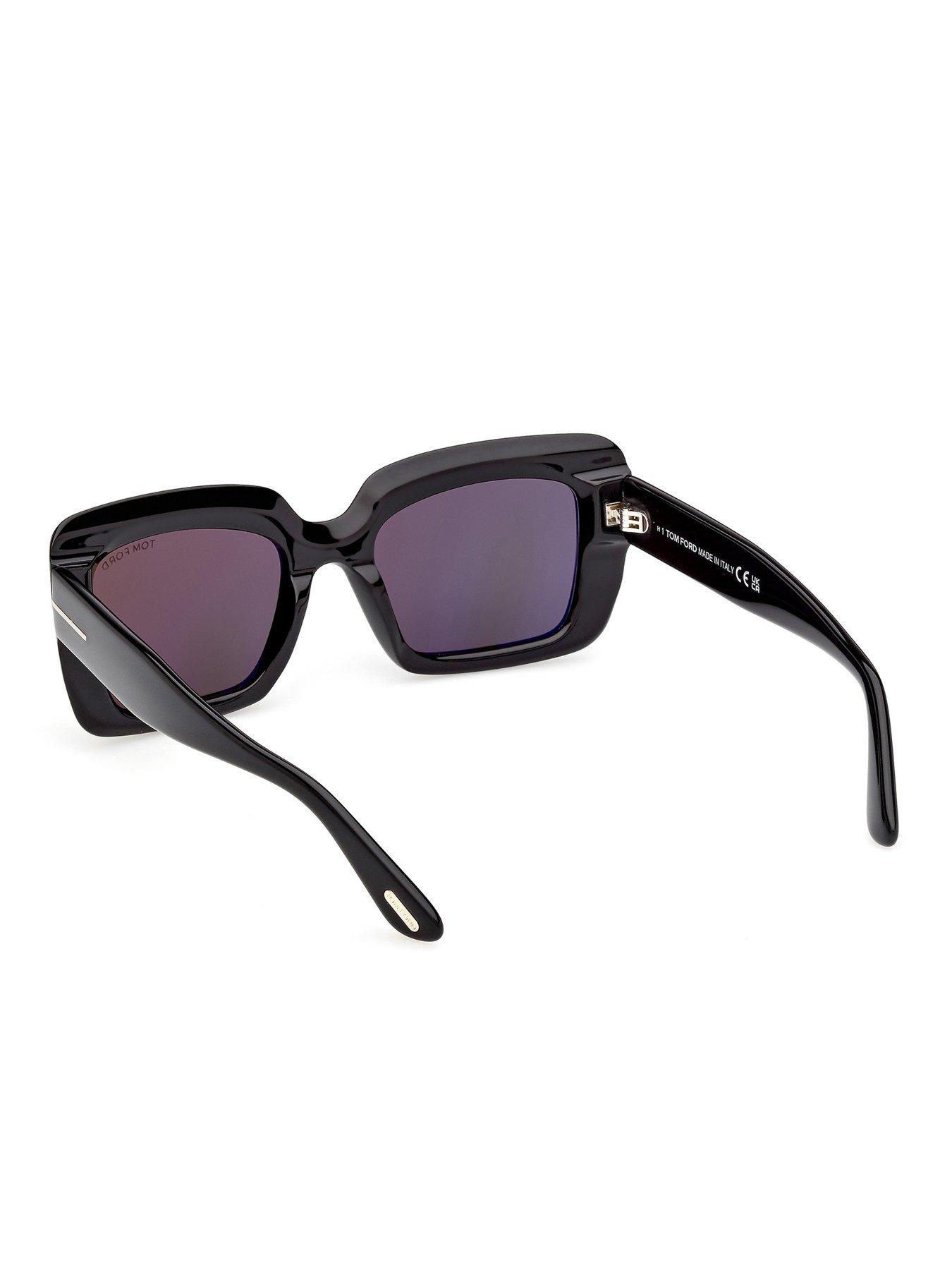 Image 4 of 6 of Tom Ford Leila Rectangular Sunglasses - Black