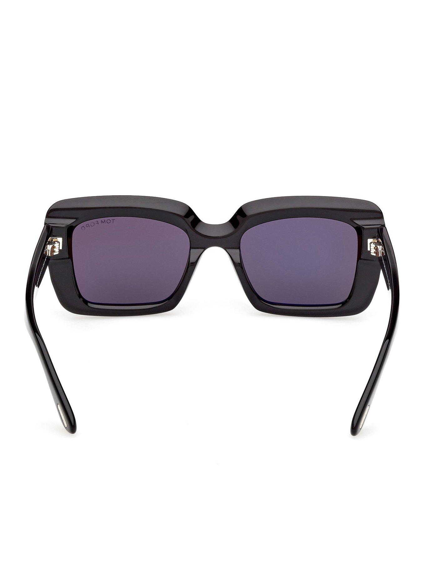 Image 5 of 6 of Tom Ford Leila Rectangular Sunglasses - Black