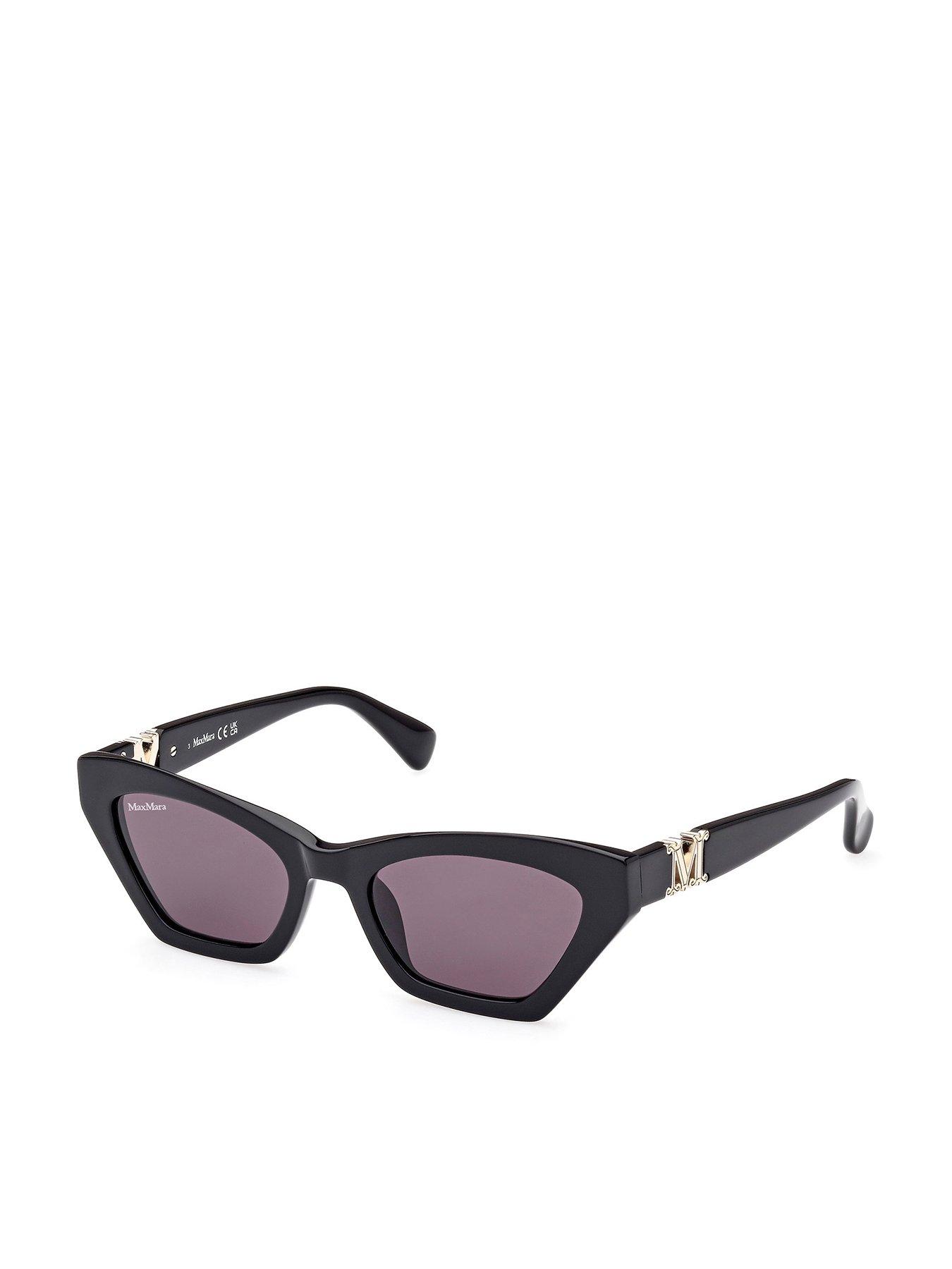 Max Mara Emme 13 Cat Eye Sunglasses - Shiny Black