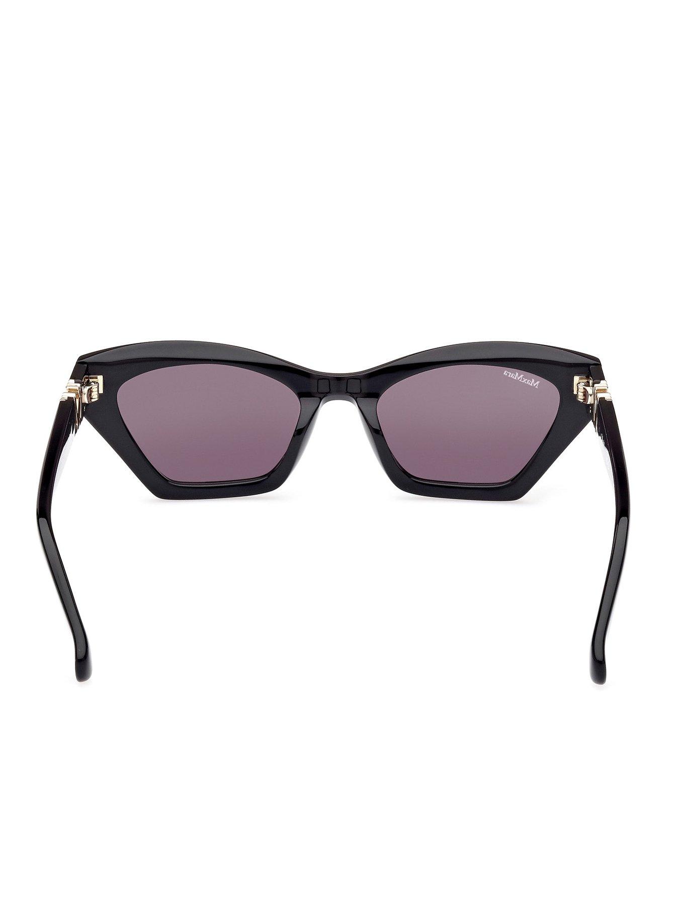Image 4 of 6 of Max Mara Emme 13 Cat Eye Sunglasses - Shiny Black