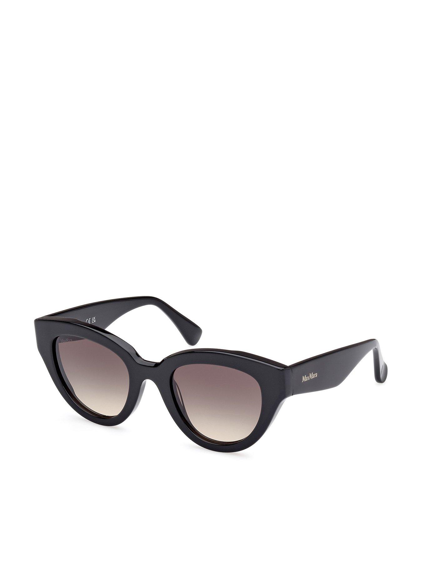 Max Mara Glimpse Cat Eye Sunglasses - Shiny Black
